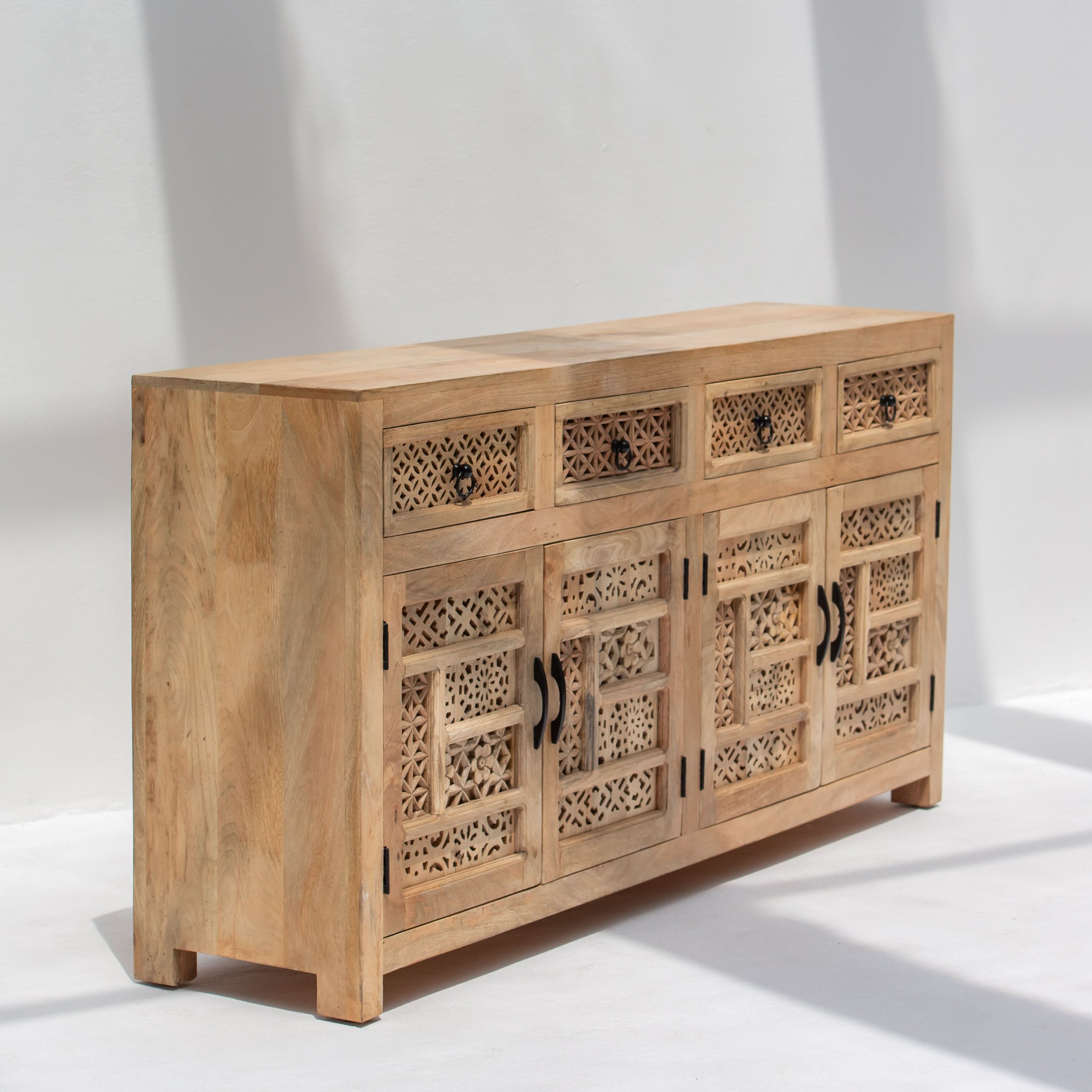 SIERRA WOODEN FOUR DOOR SIDEBOARD - Art and craft furniture