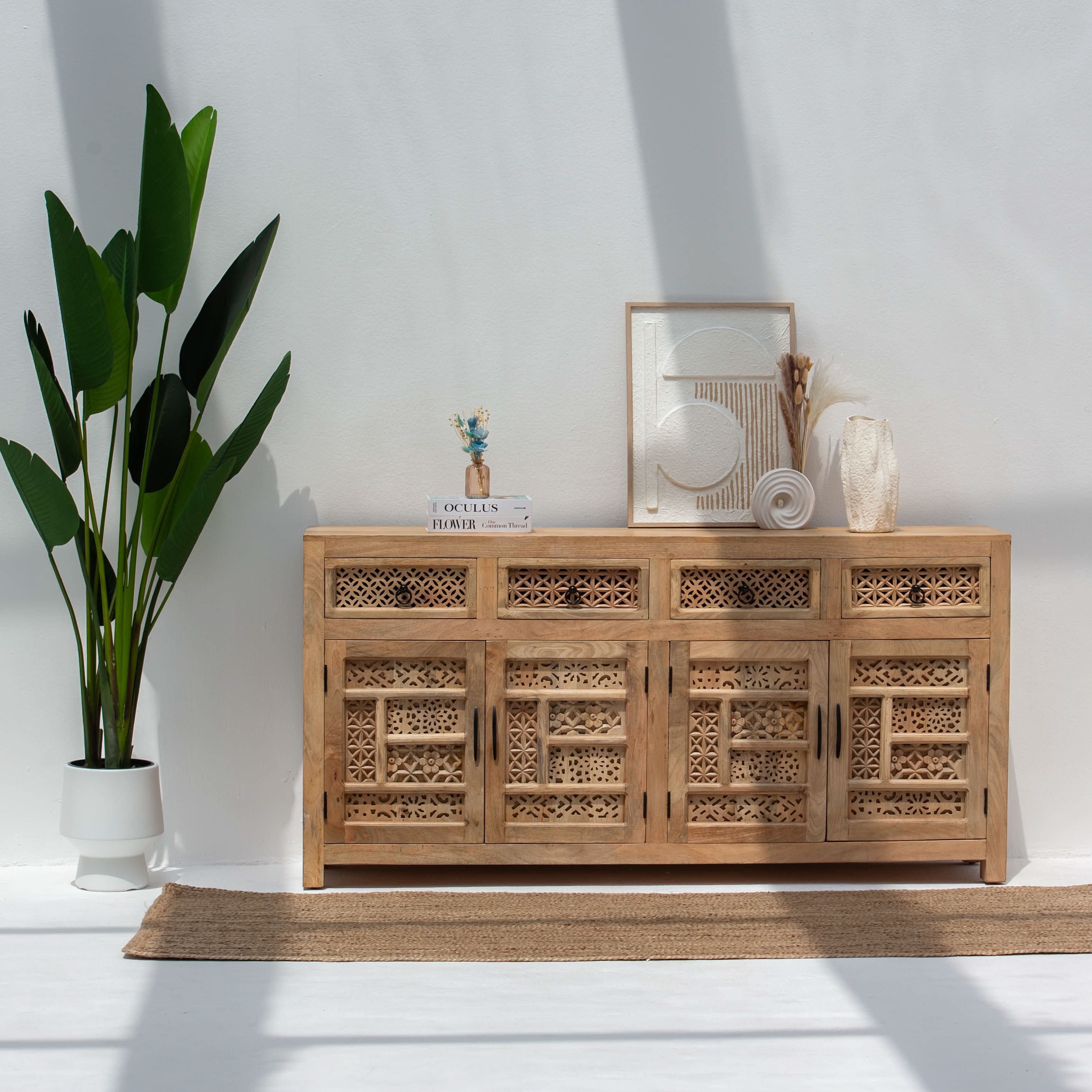 SIERRA WOODEN FOUR DOOR SIDEBOARD - Art and craft furniture