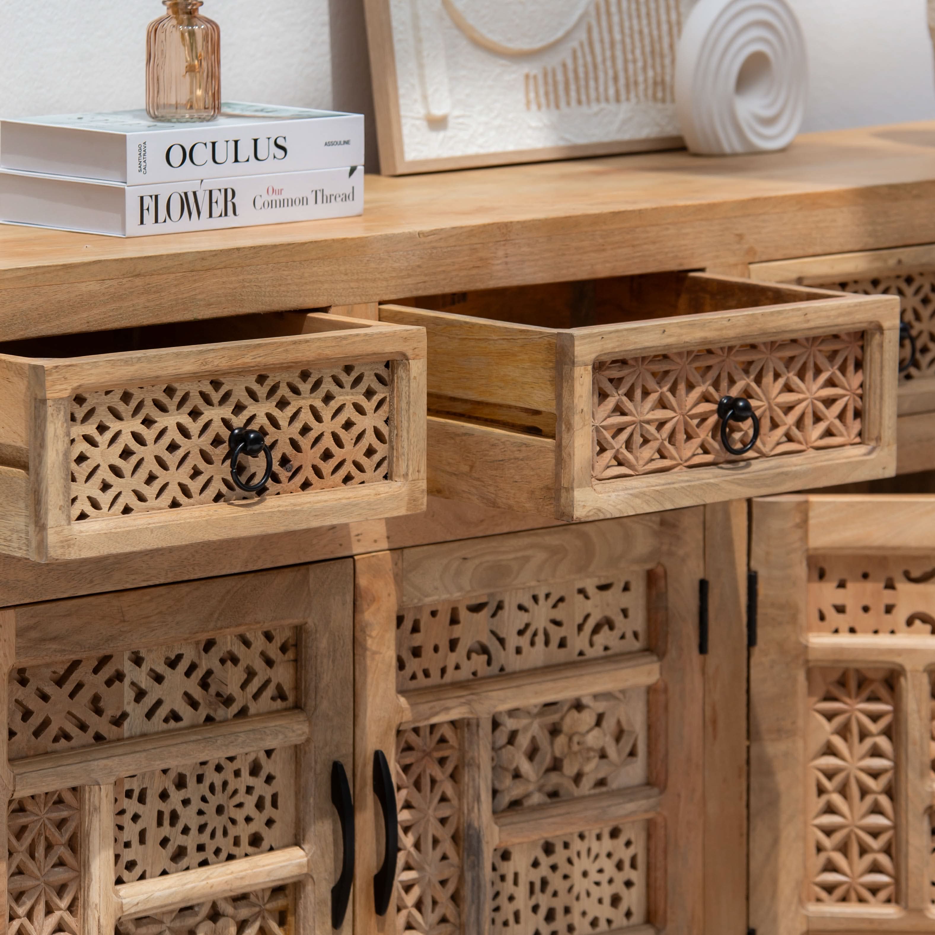 SIERRA WOODEN FOUR DOOR SIDEBOARD - Art and craft furniture