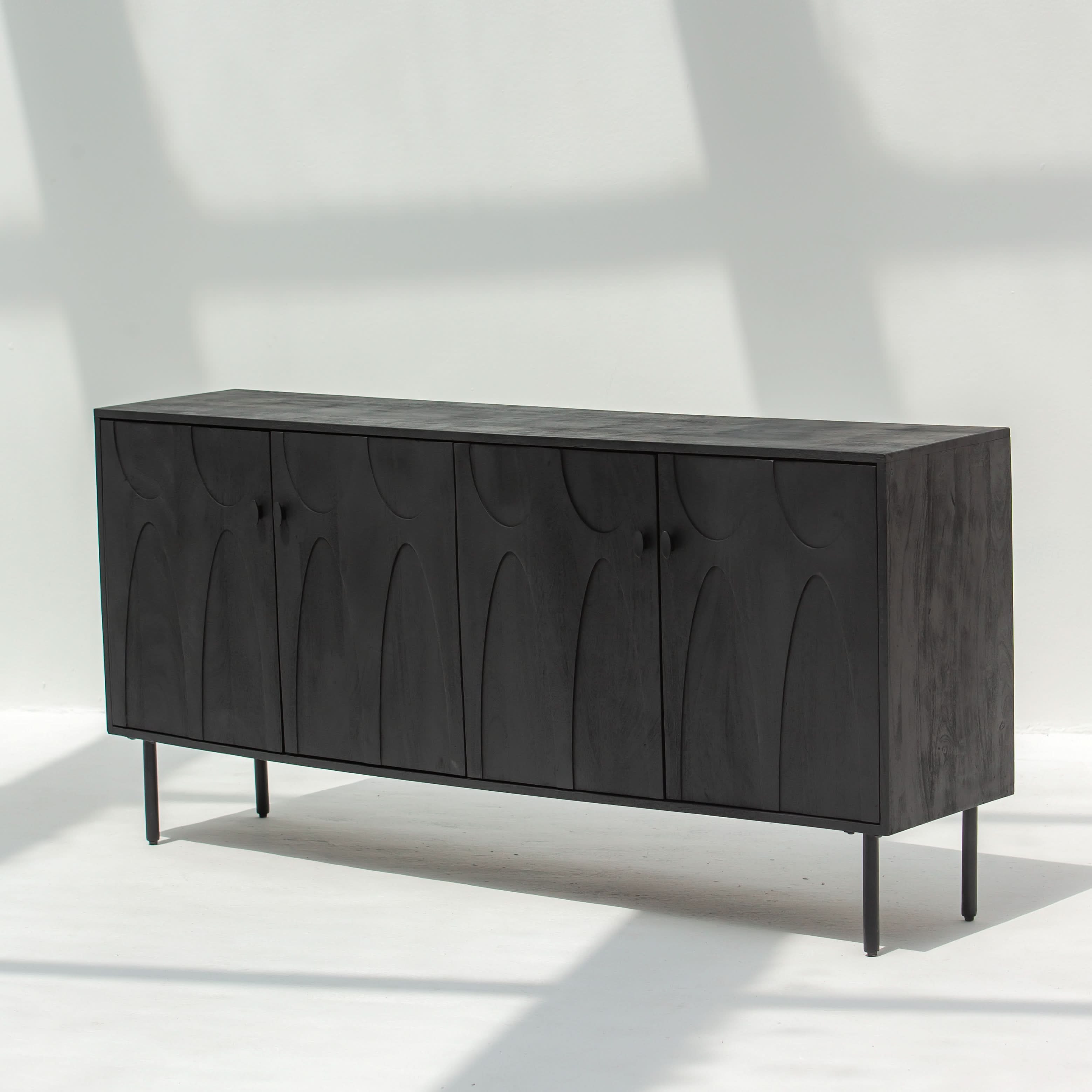 VERVE WOODEN FOUR DOOR SIDEBOARD - Art and craft furniture