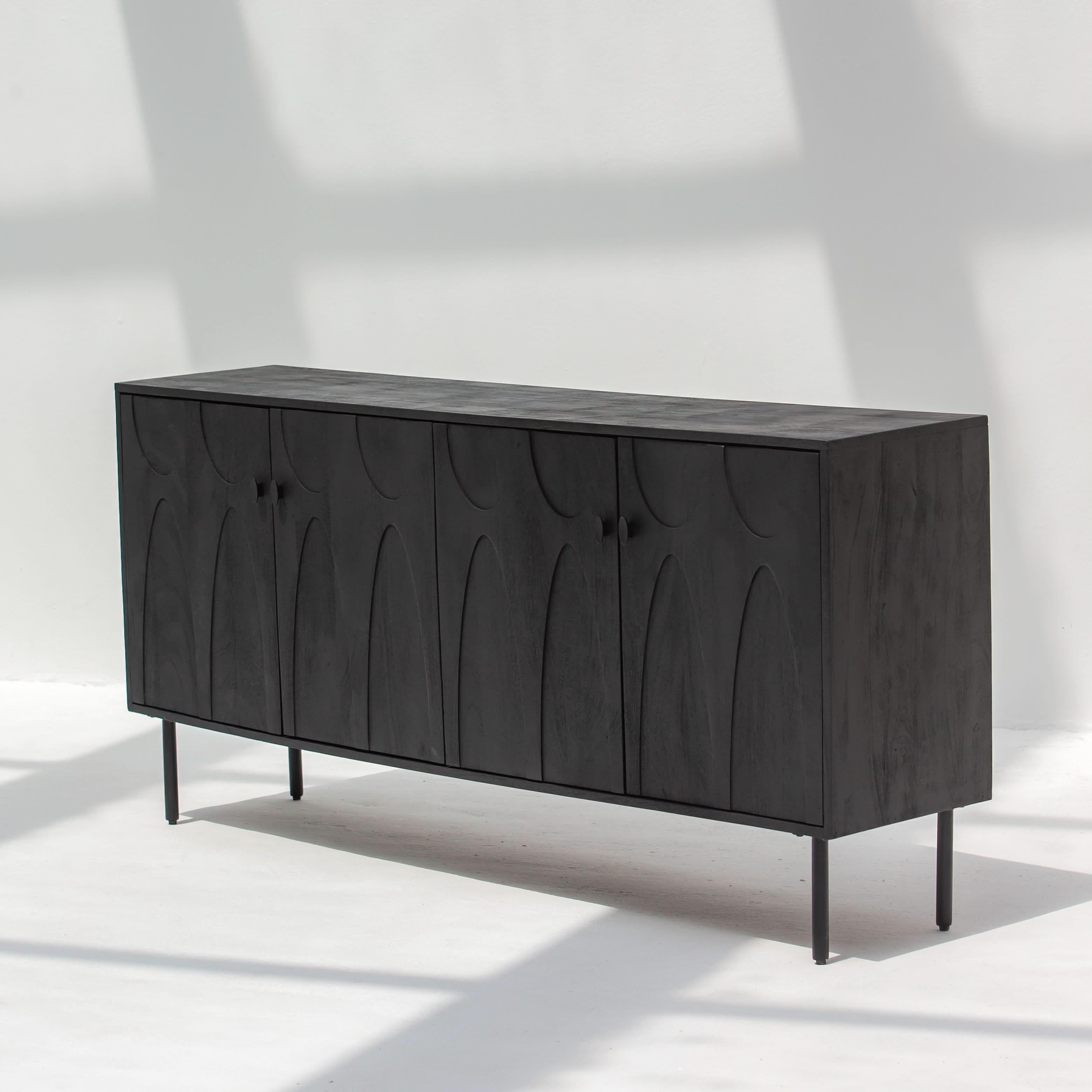VERVE WOODEN FOUR DOOR SIDEBOARD - Art and craft furniture