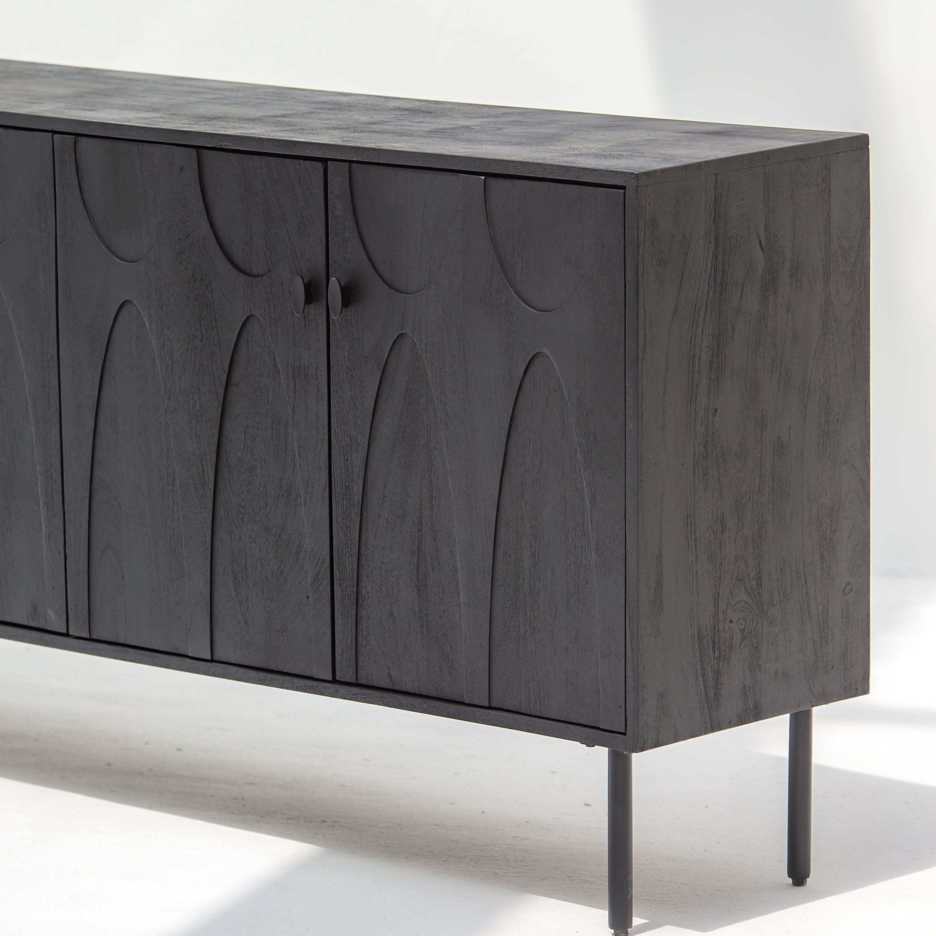 VERVE WOODEN FOUR DOOR SIDEBOARD - Art and craft furniture