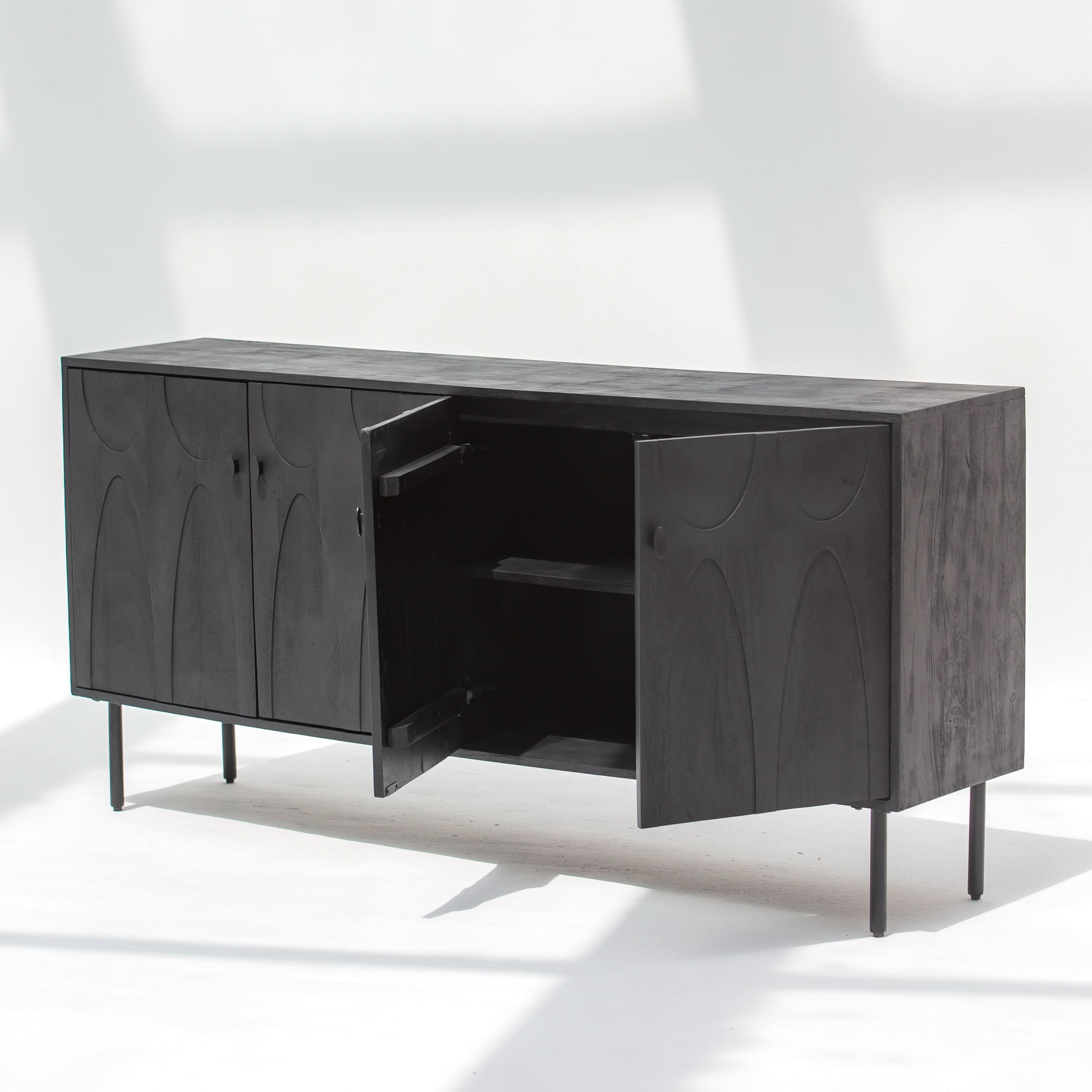 VERVE WOODEN FOUR DOOR SIDEBOARD - Art and craft furniture