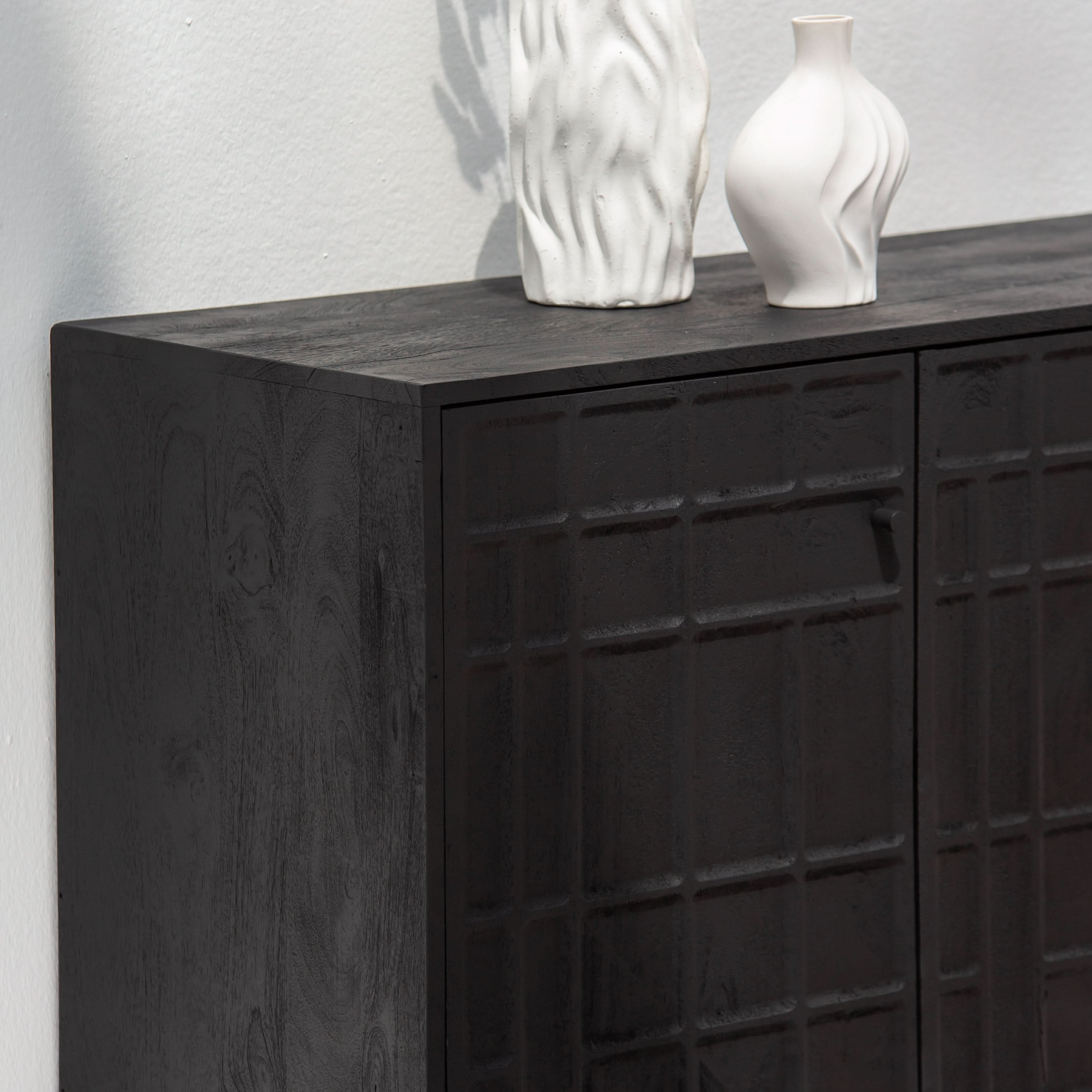 NUVOR WOODEN FOUR DOOR SIDEBOARD - Art and craft furniture