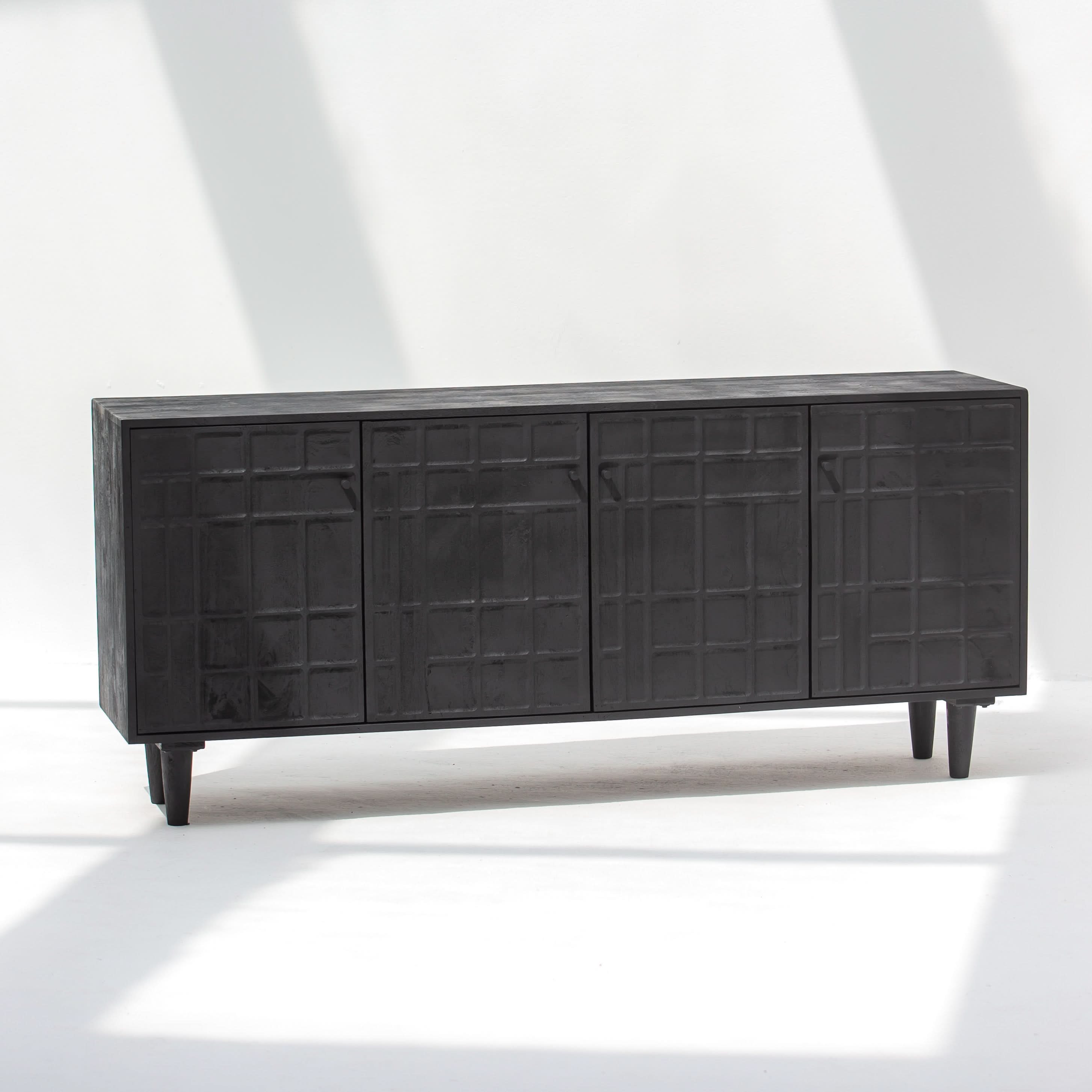 NUVOR WOODEN FOUR DOOR SIDEBOARD - Art and craft furniture