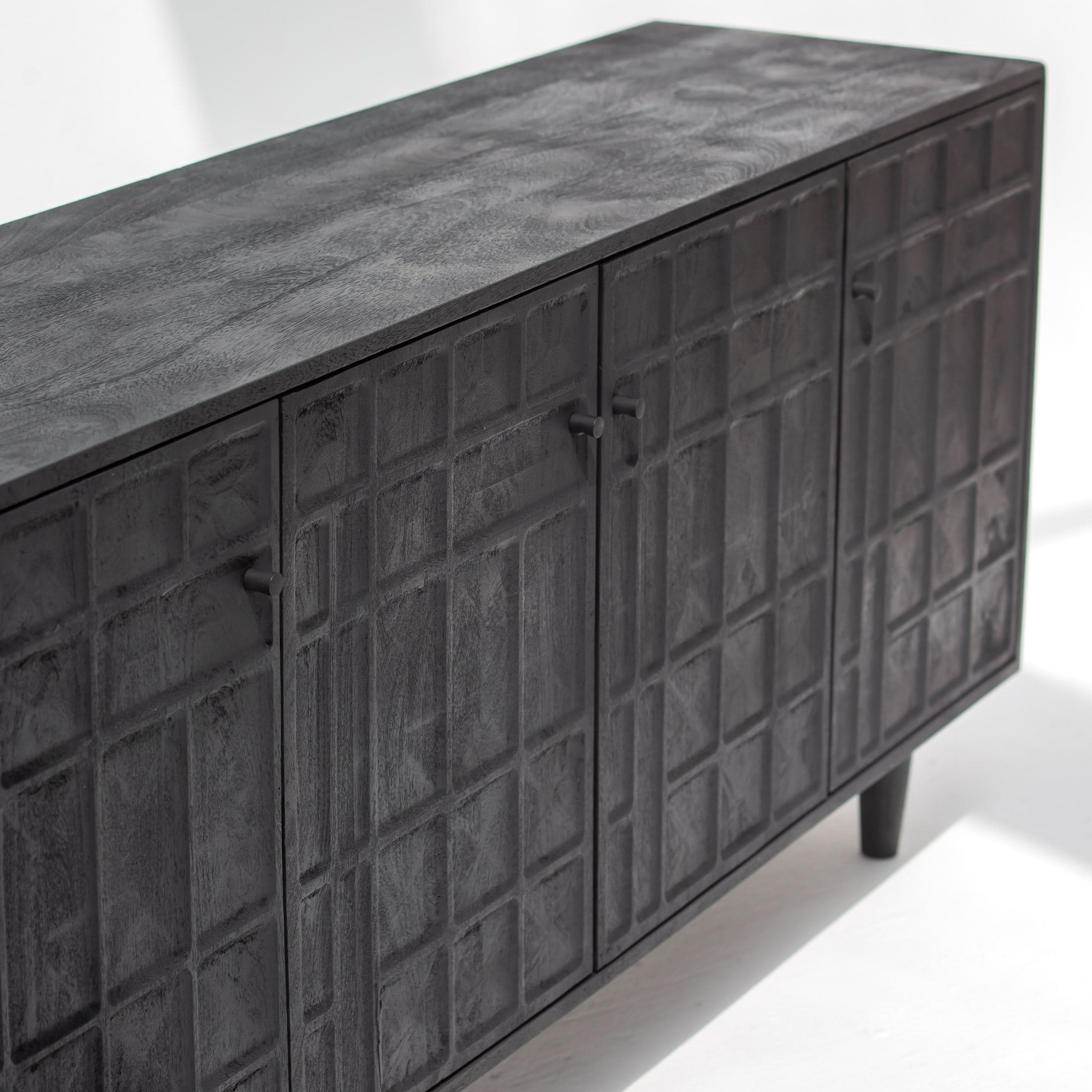 NUVOR WOODEN FOUR DOOR SIDEBOARD - Art and craft furniture