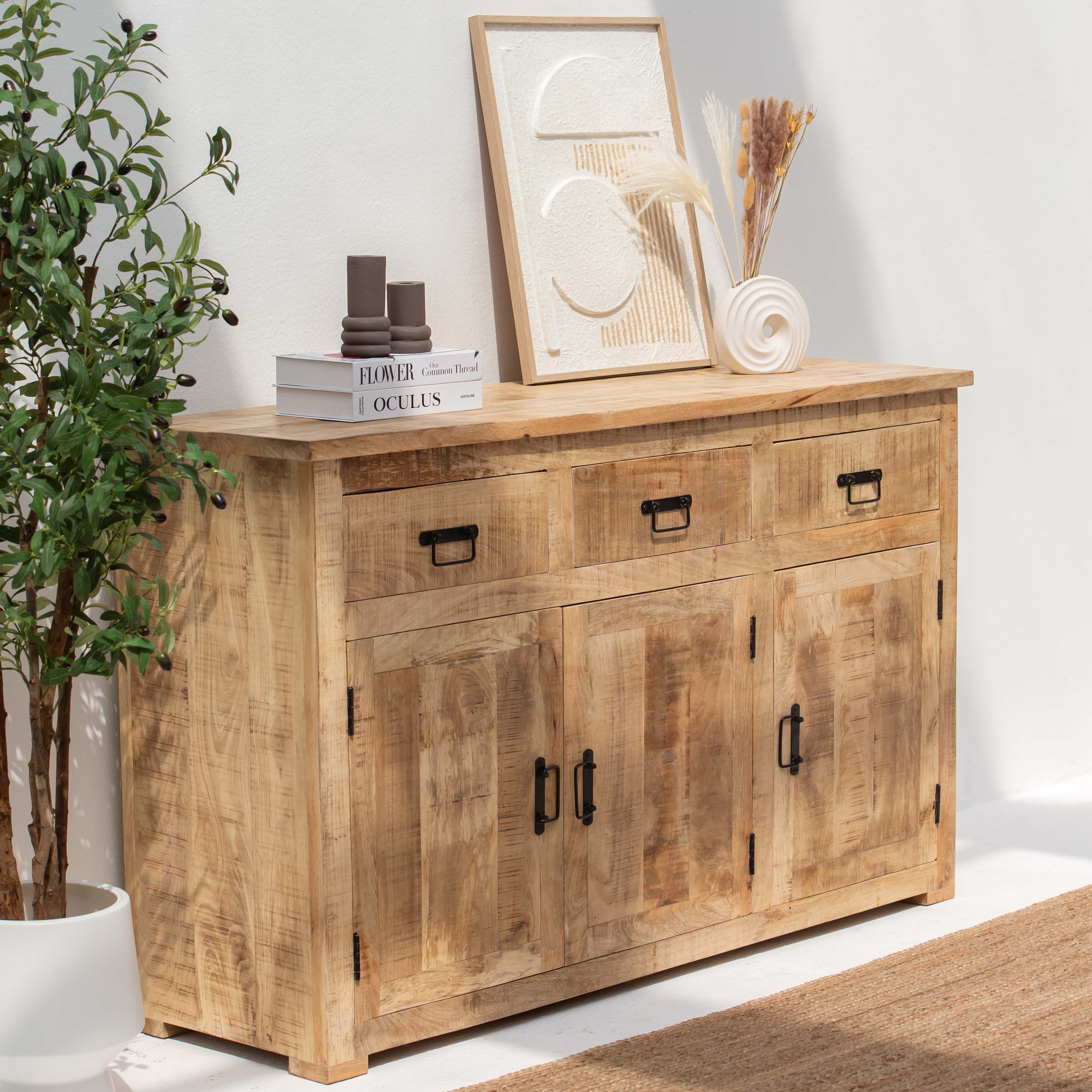 MANGOEDGE THREE DRAWER THREE DOOR SIDEBOARD - Art and craft furniture
