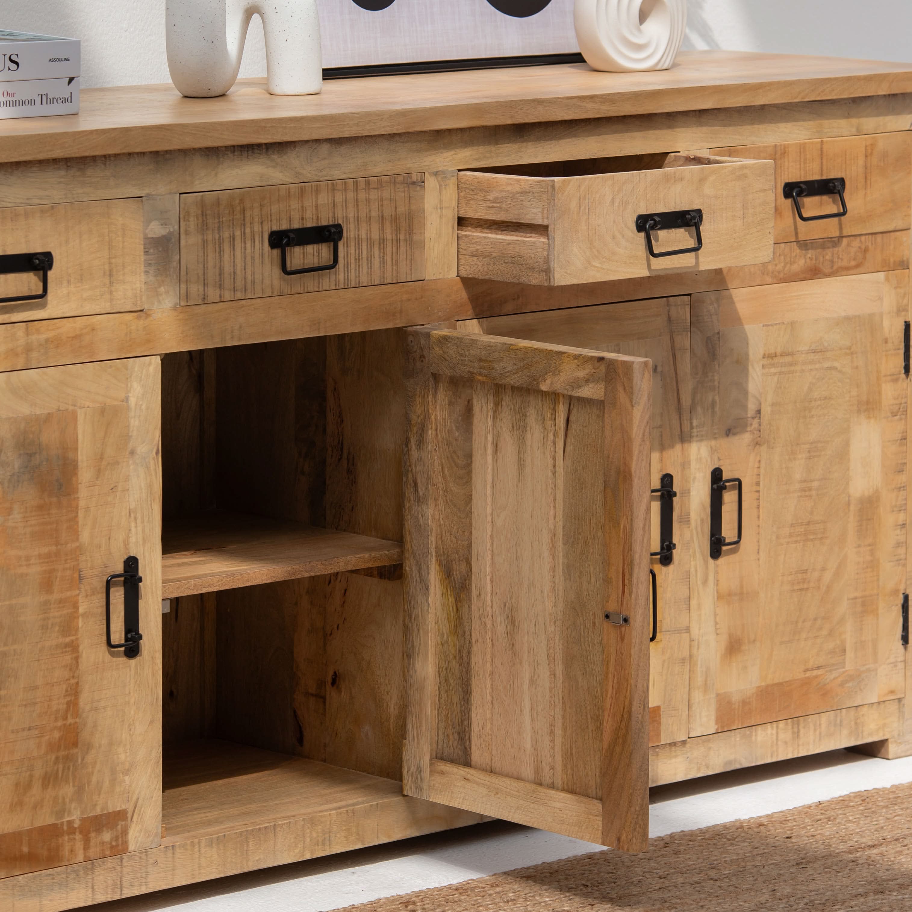MANGOEDGE FOUR DRAWER FOUR DOOR SIDEBOARD - Art and craft furniture