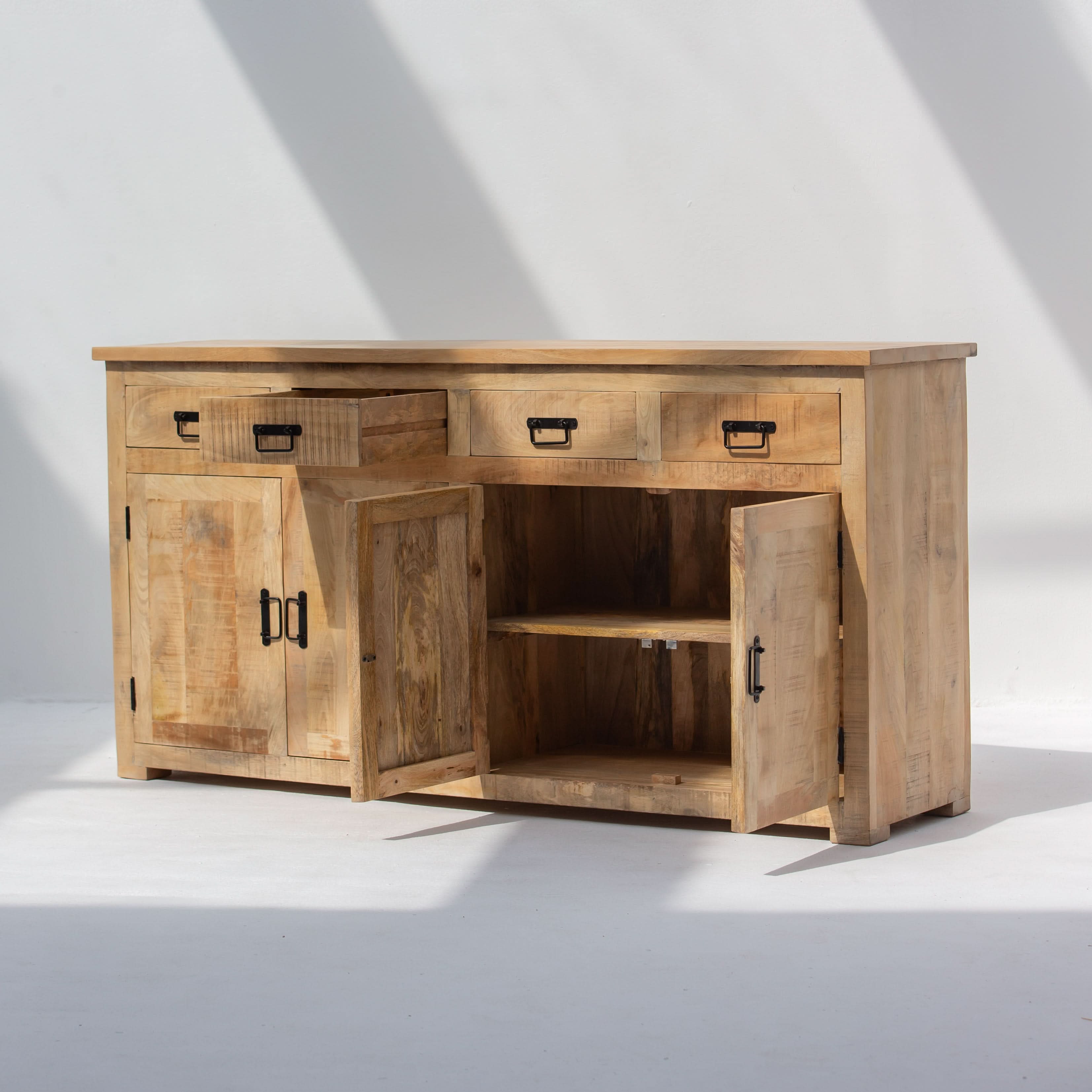 MANGOEDGE FOUR DRAWER FOUR DOOR SIDEBOARD - Art and craft furniture