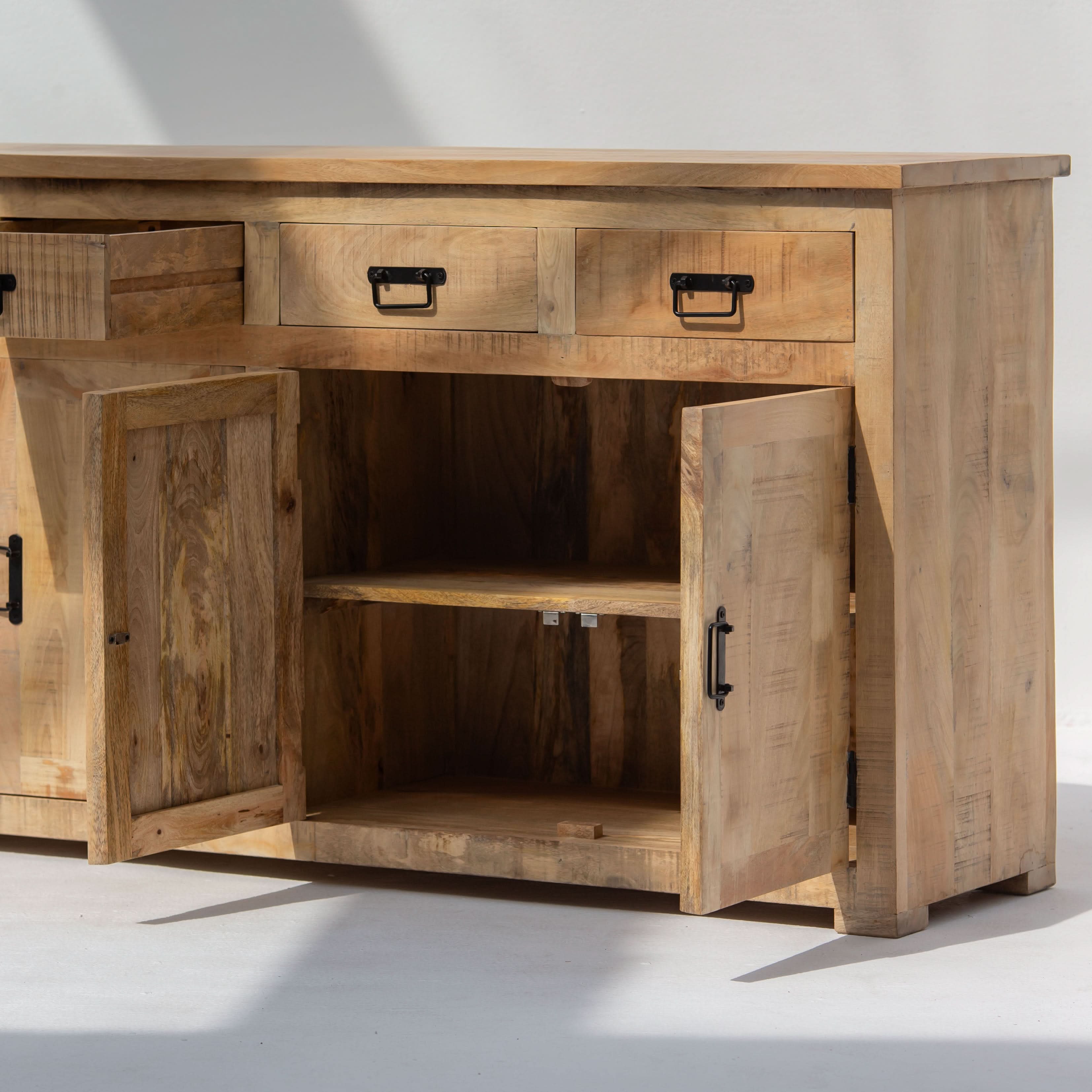 MANGOEDGE FOUR DRAWER FOUR DOOR SIDEBOARD - Art and craft furniture