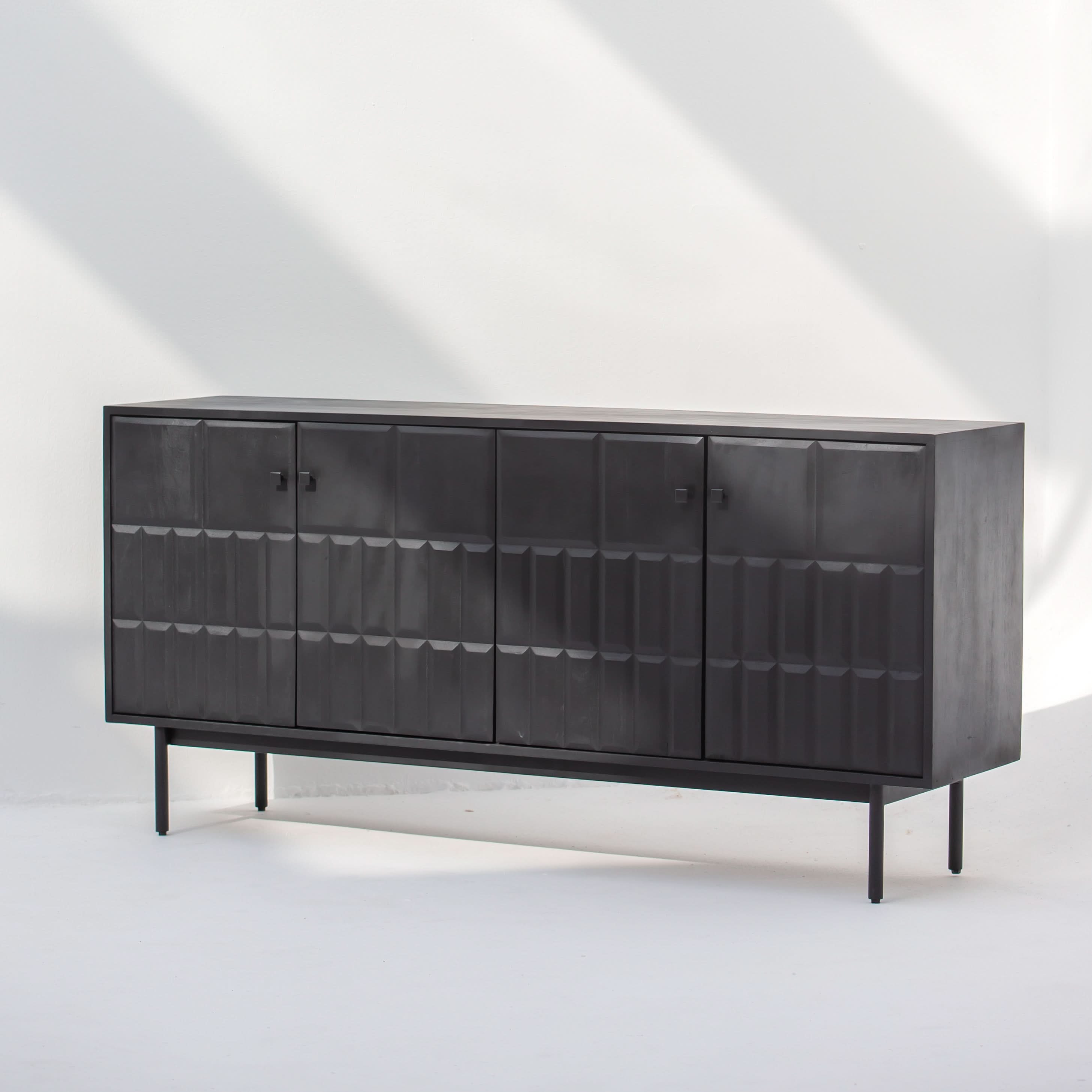 NUVOR WOODEN FOUR DOOR SIDEBOARD - Art and craft furniture
