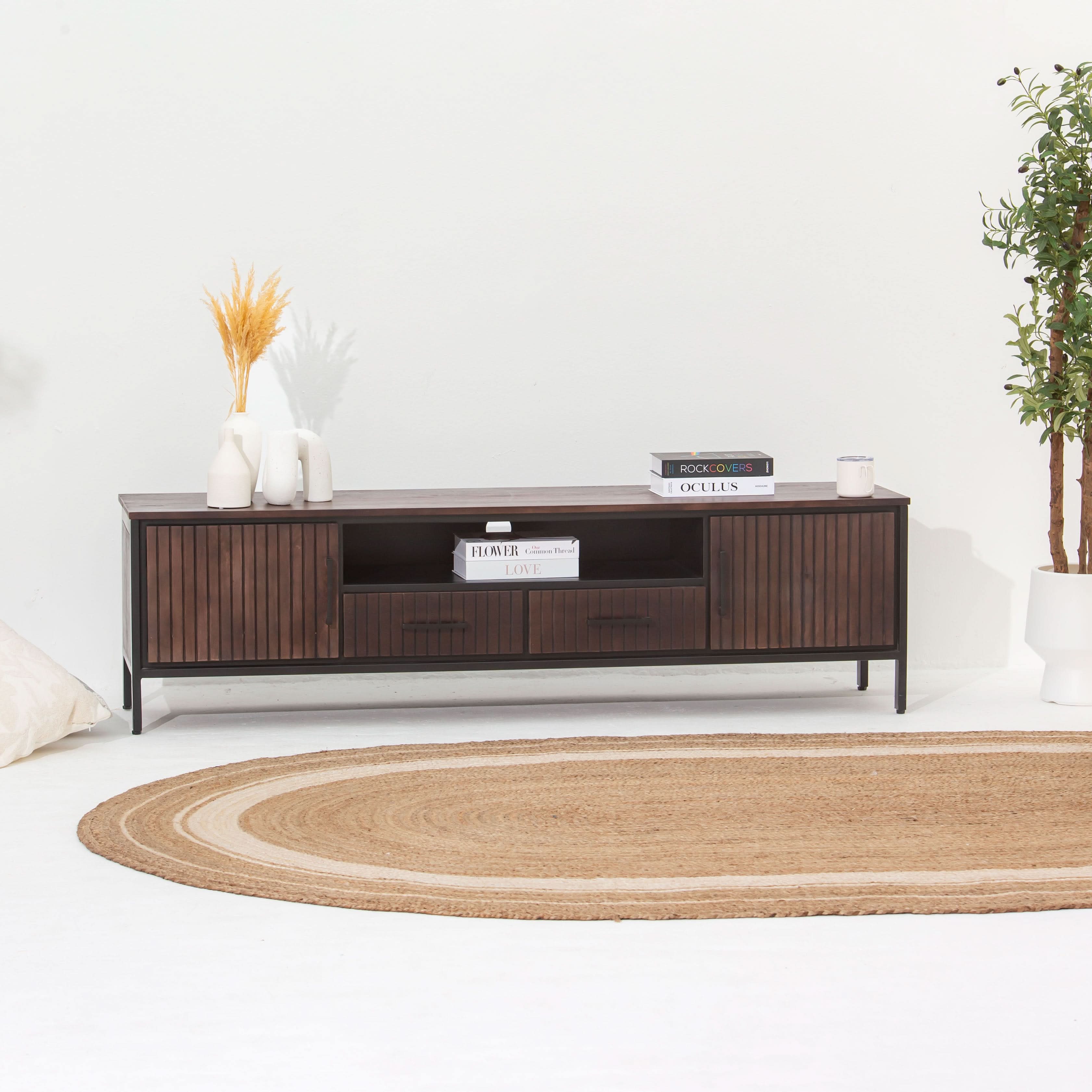 DANISH WOODEN TV STAND - Art and craft furniture