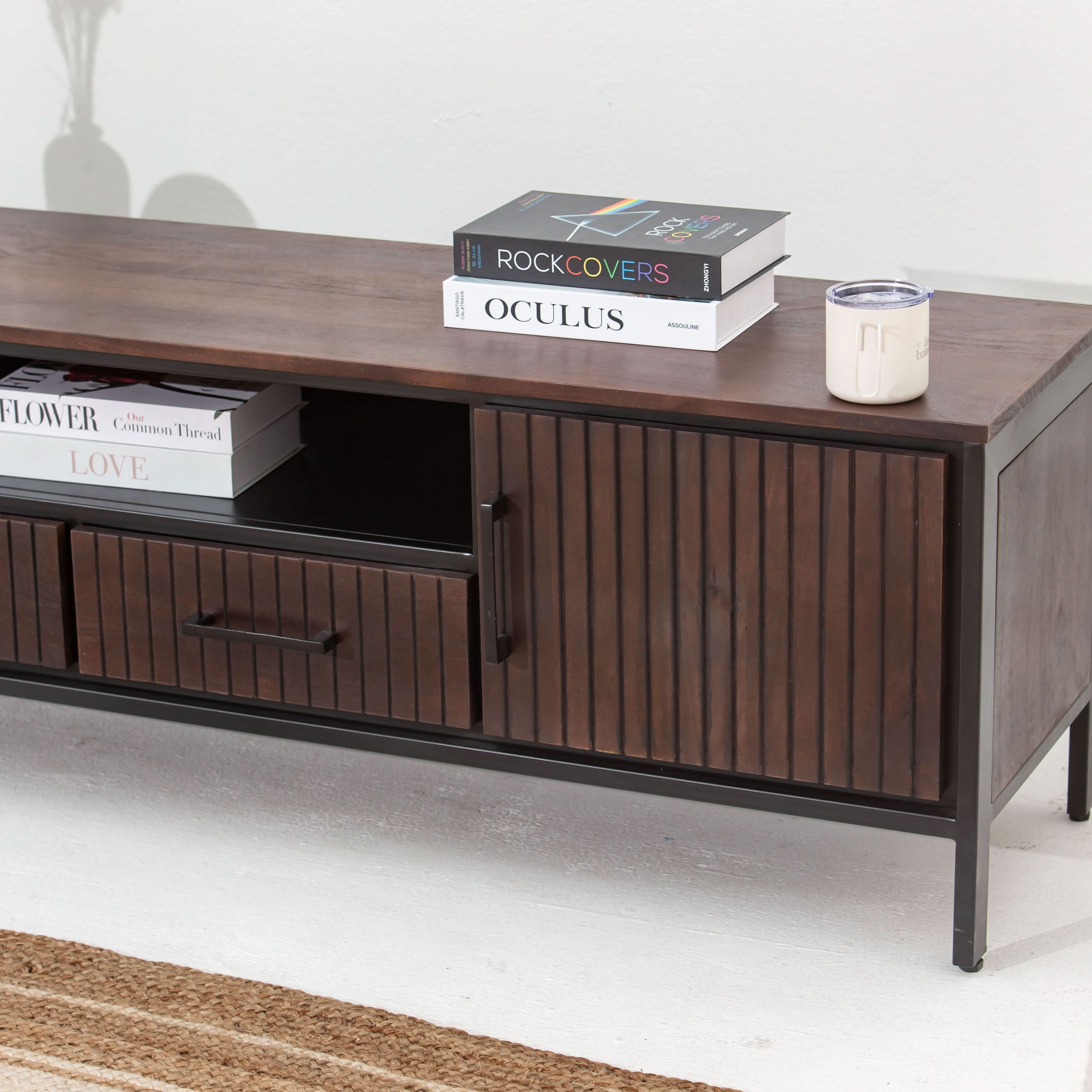 DANISH WOODEN TV STAND - Art and craft furniture