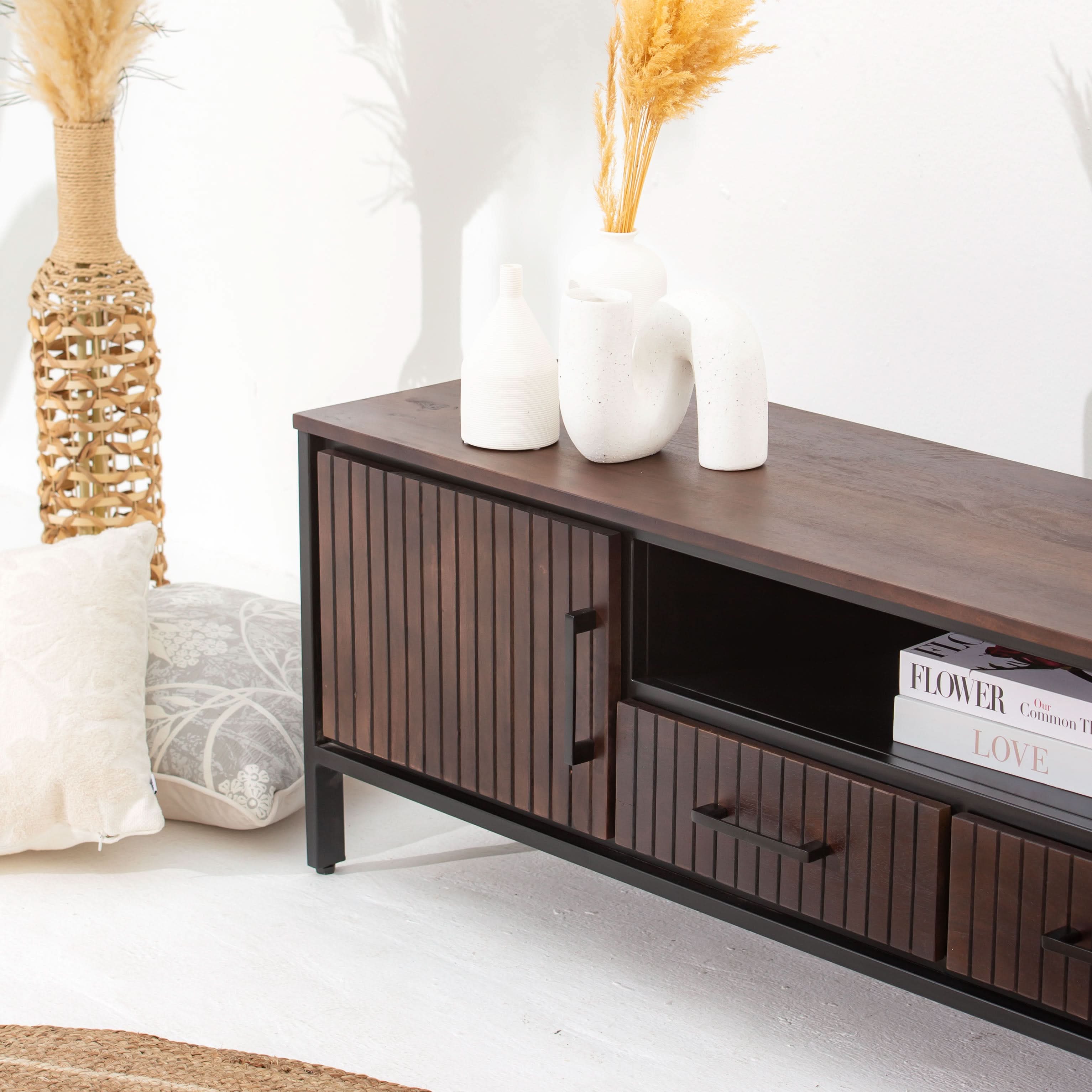 DANISH WOODEN TV STAND - Art and craft furniture