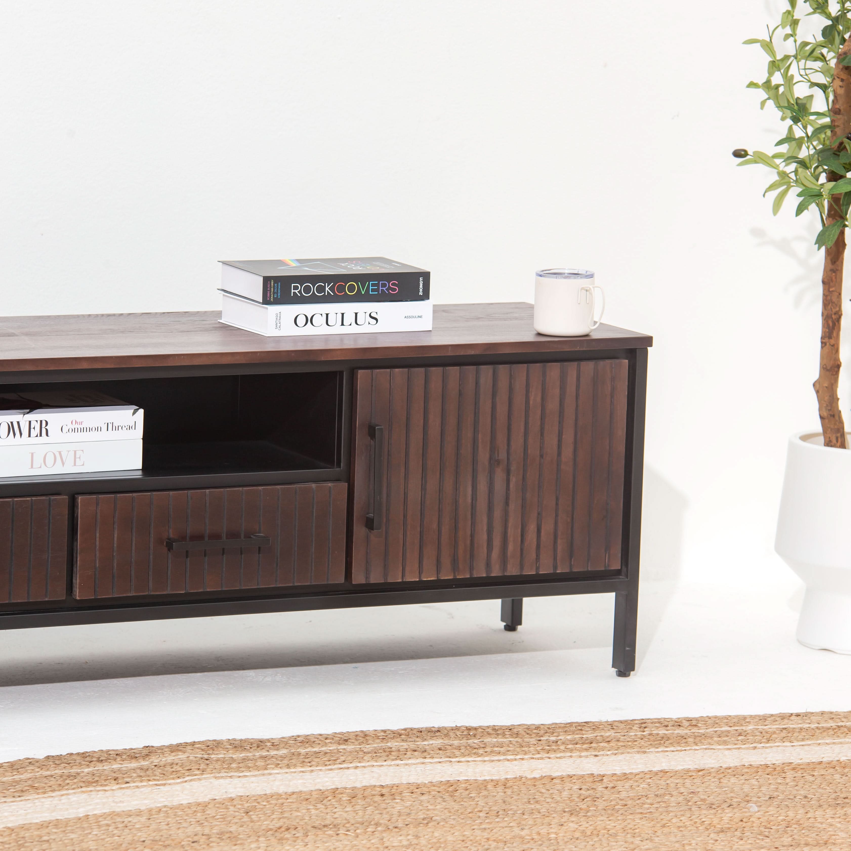 DANISH WOODEN TV STAND - Art and craft furniture