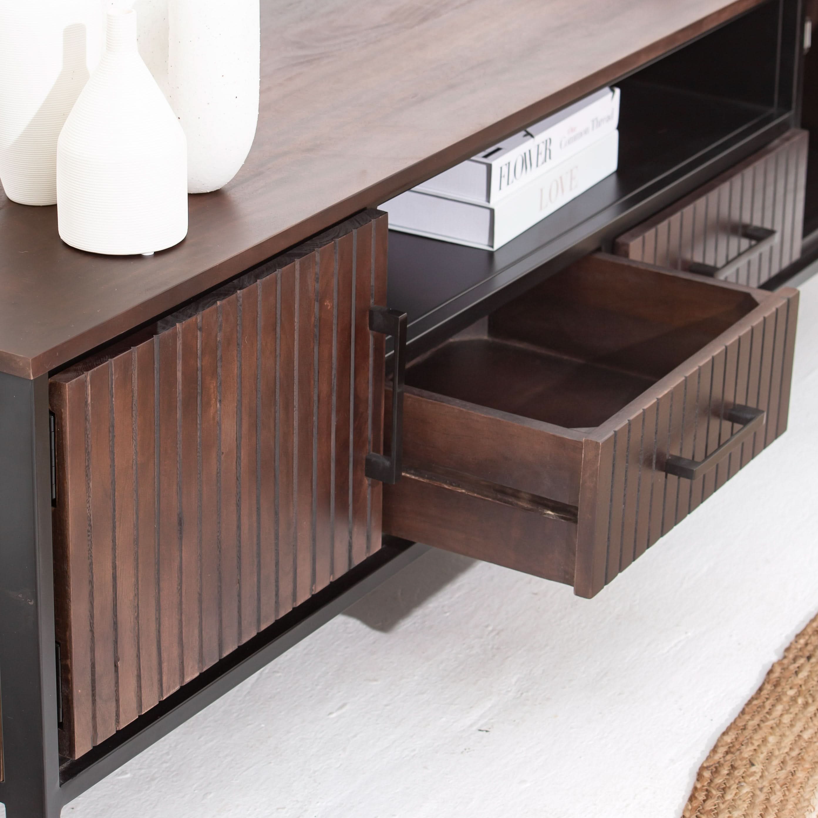 DANISH WOODEN TV STAND - Art and craft furniture