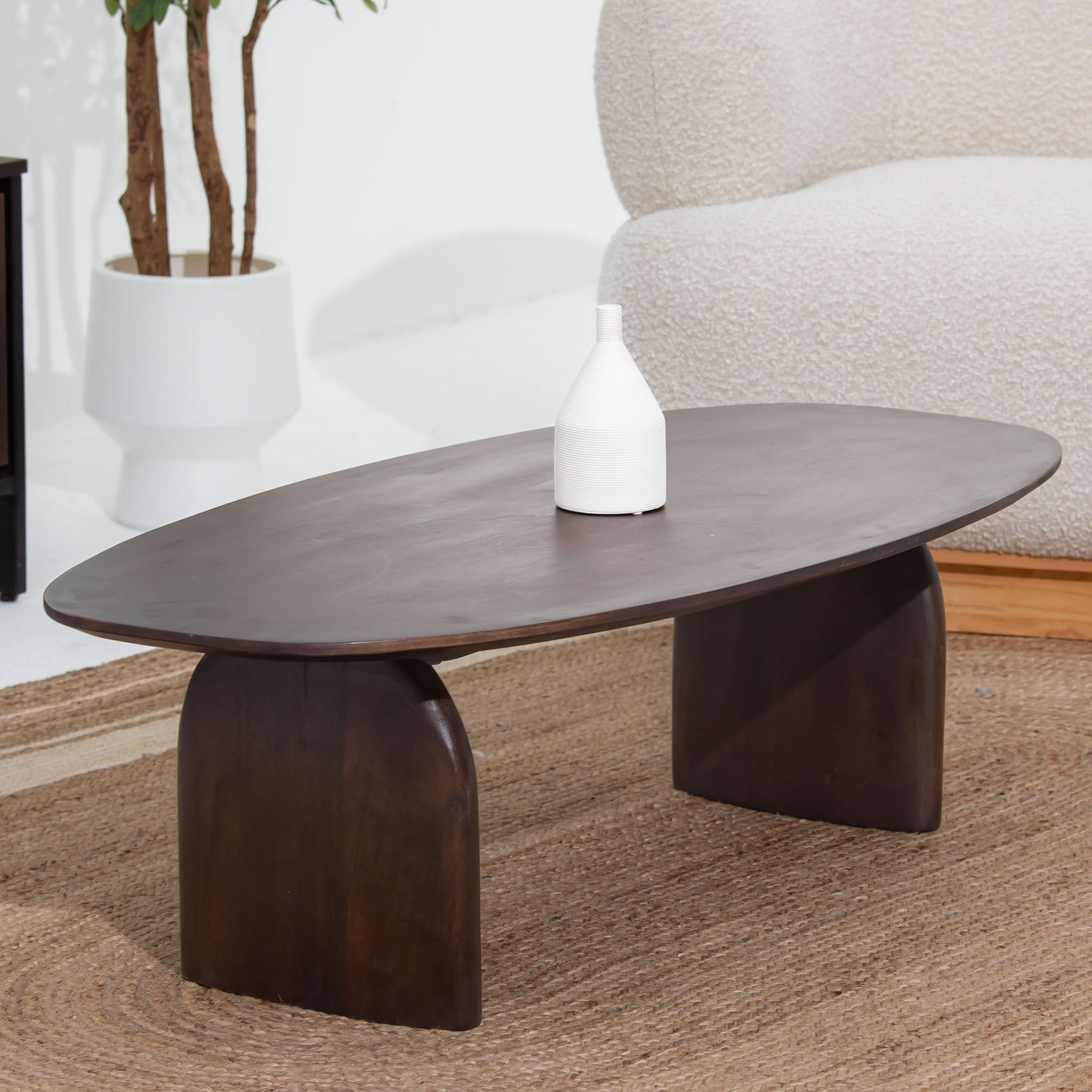 DANISH OVAL SHAPE COFFEE TABLE - Art and craft furniture