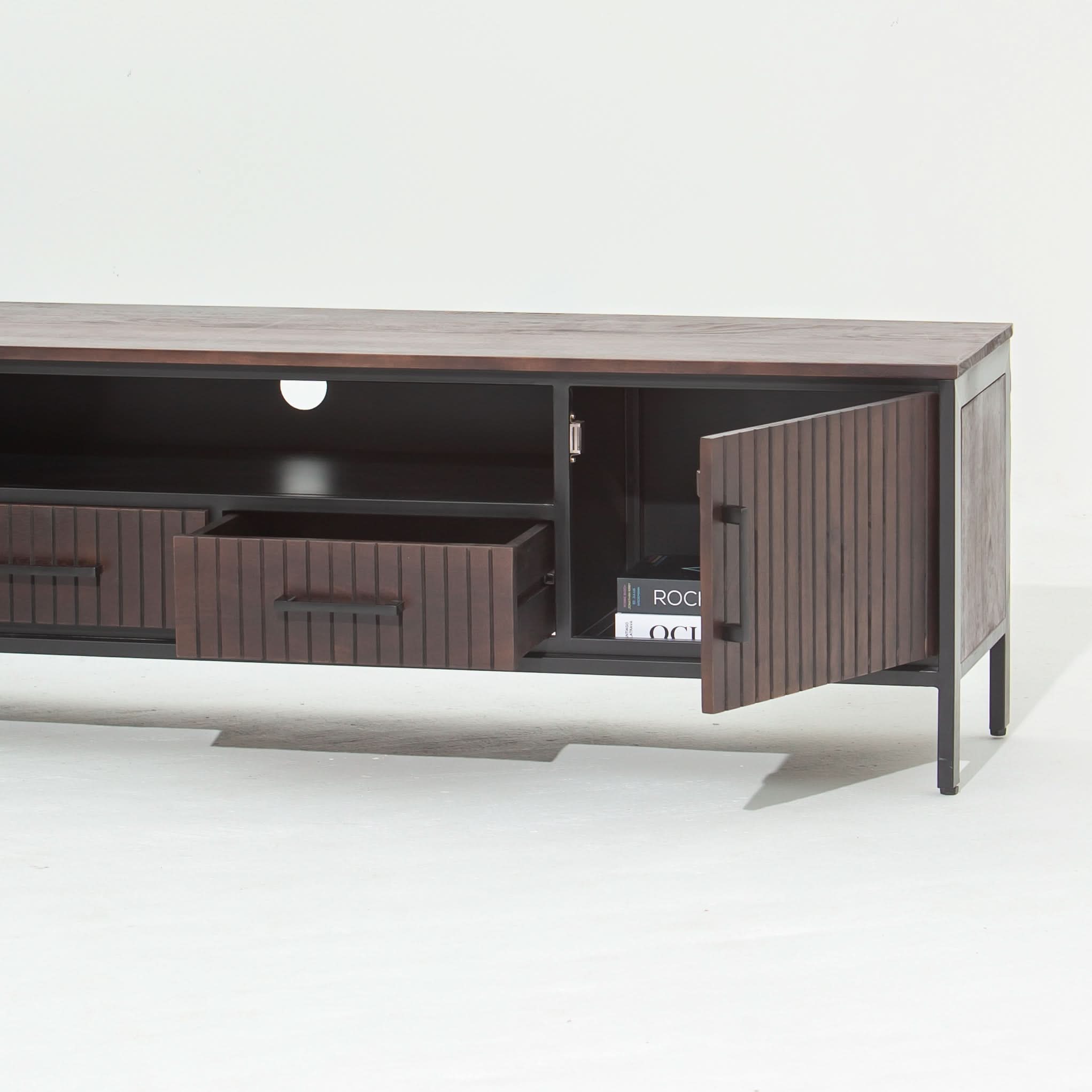 DANISH WOODEN TV STAND - Art and craft furniture