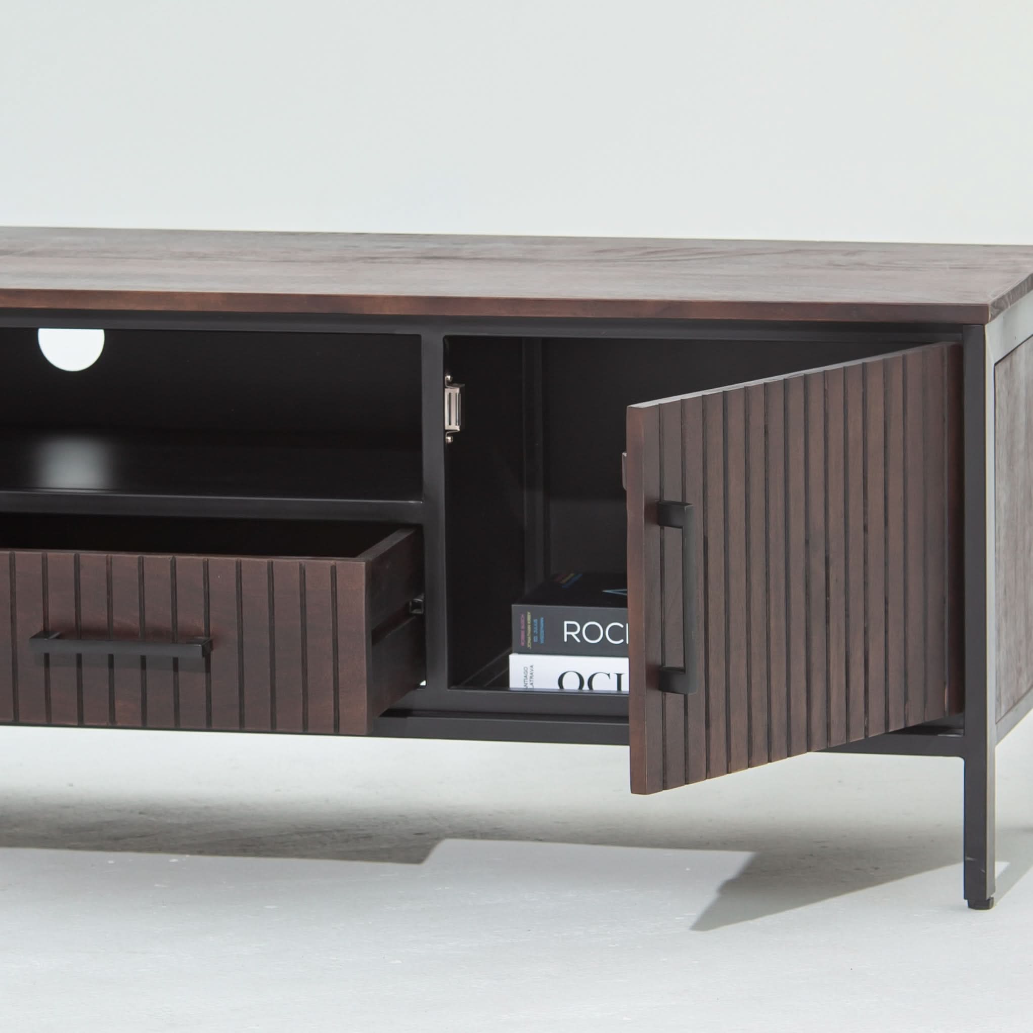 DANISH WOODEN TV STAND - Art and craft furniture