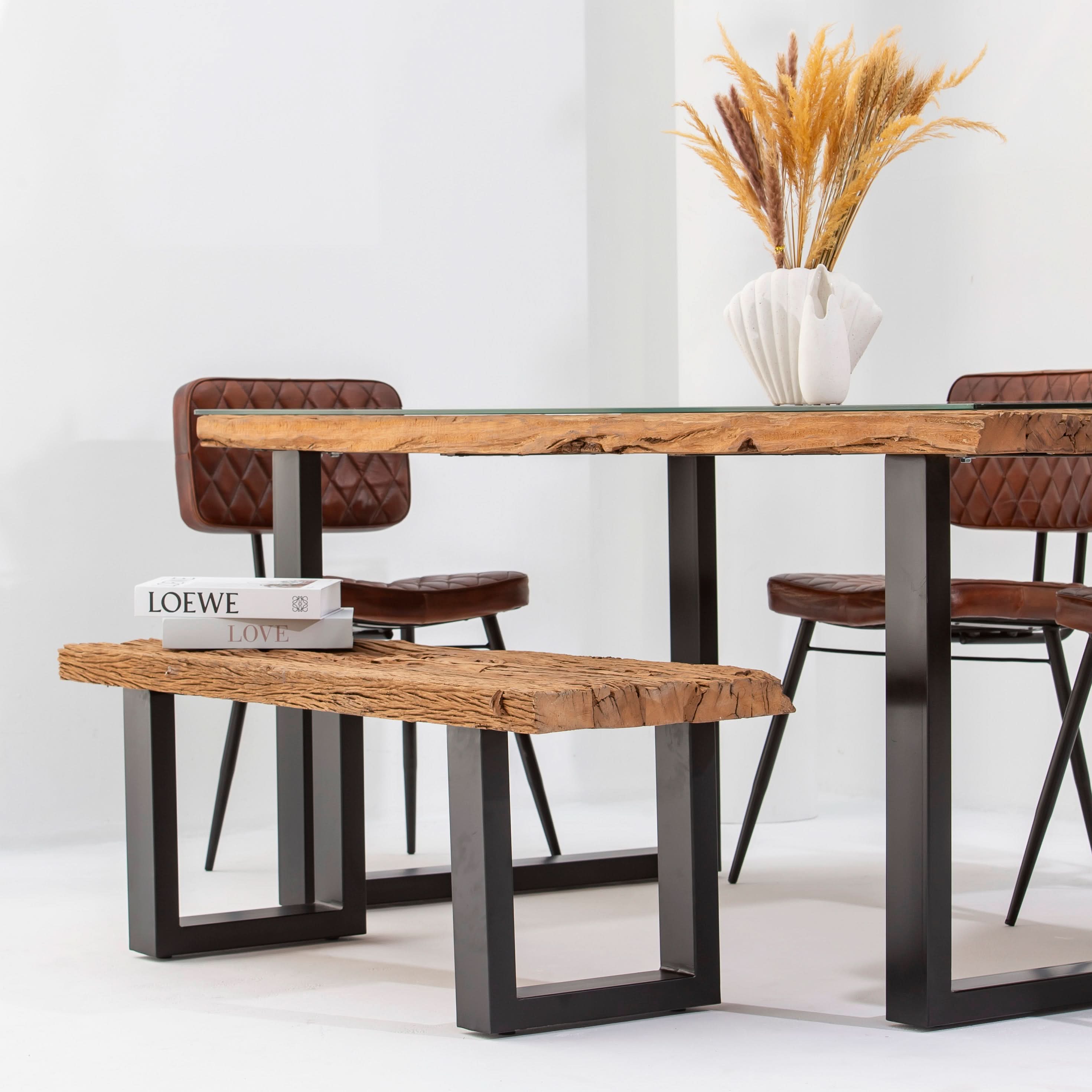 RAILWAY WOOD BENCH - Art and craft furniture