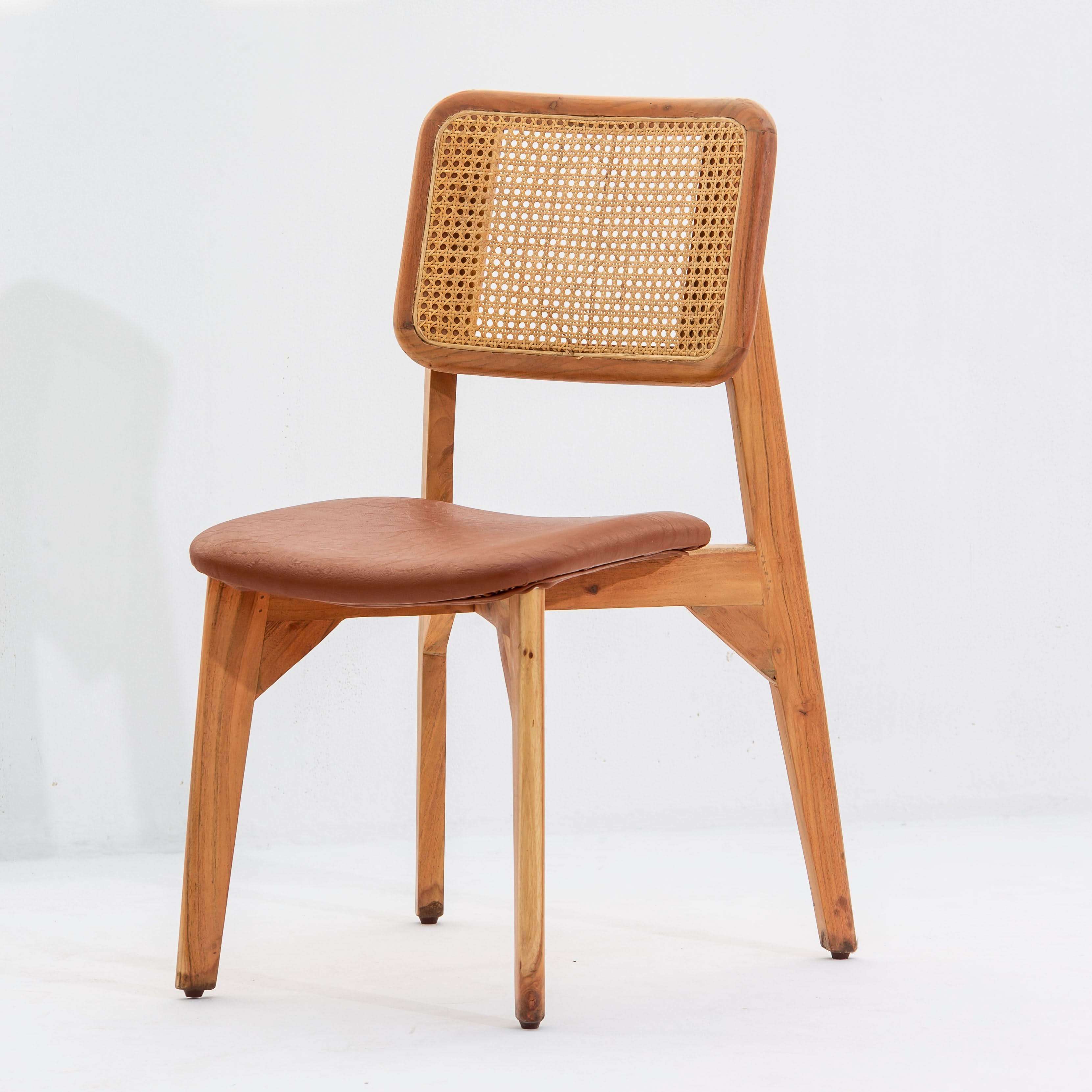 THE SIGNATURE LEATHER CANE CHAIR - Art and craft furniture