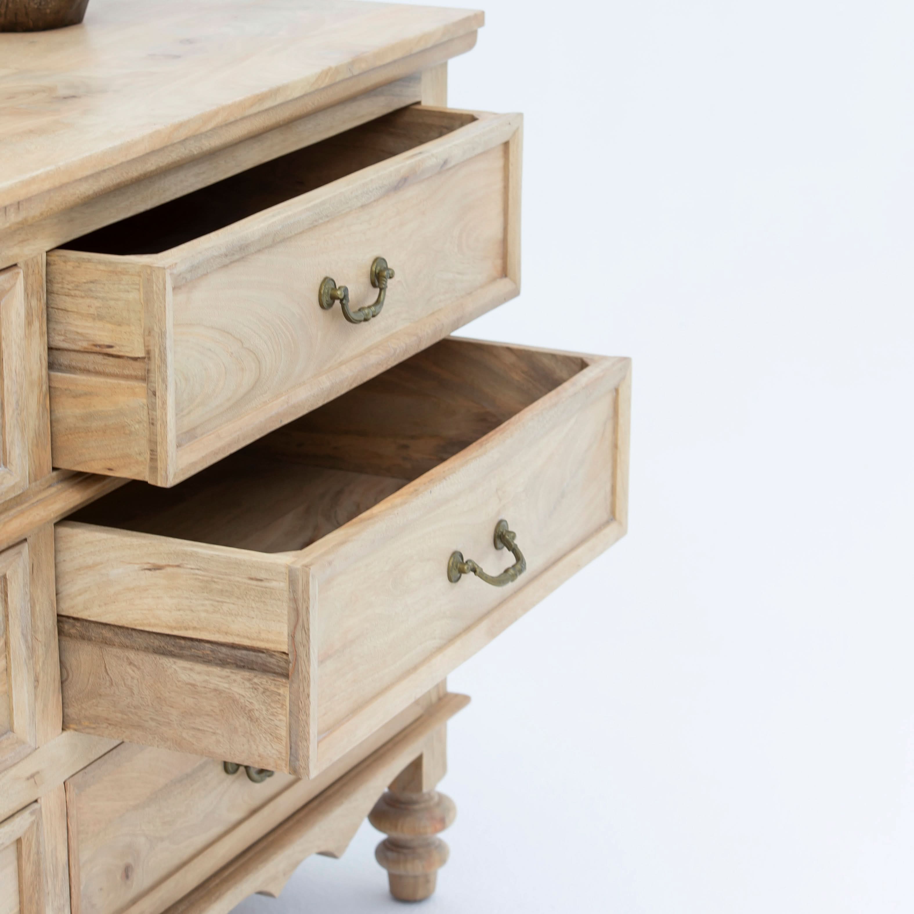 AUREVO WOODEN SIX DRAWER DRAWCHEST - Art and craft furniture