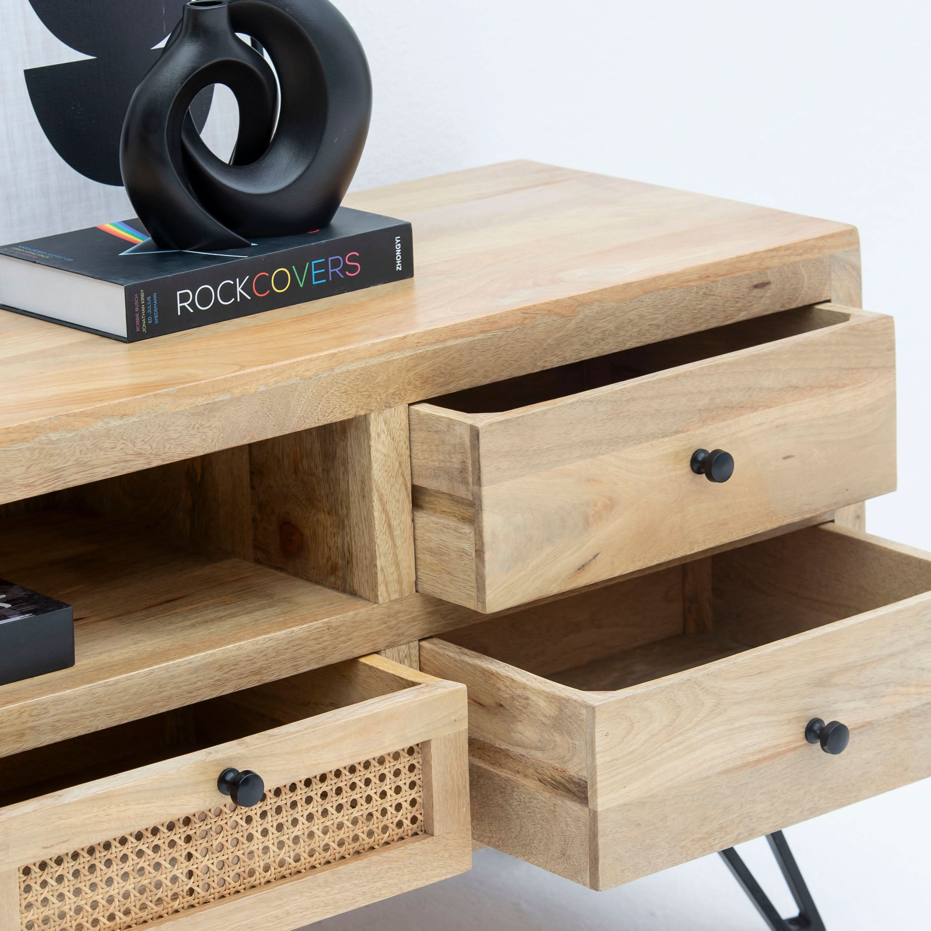 ELYSIAN-CANE TV STAND - Art and craft furniture