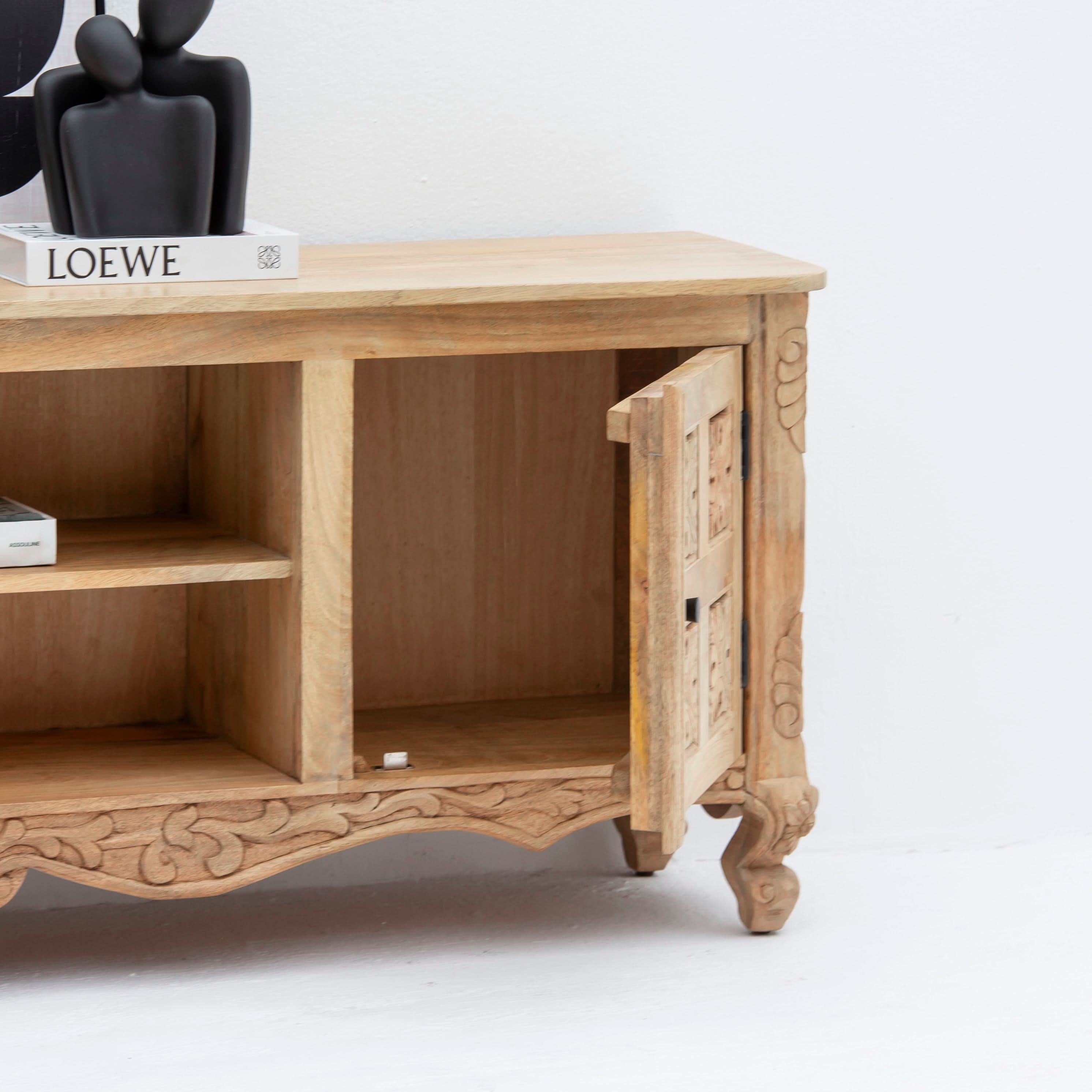 ALICE WOODEN TV STAND - Art and craft furniture