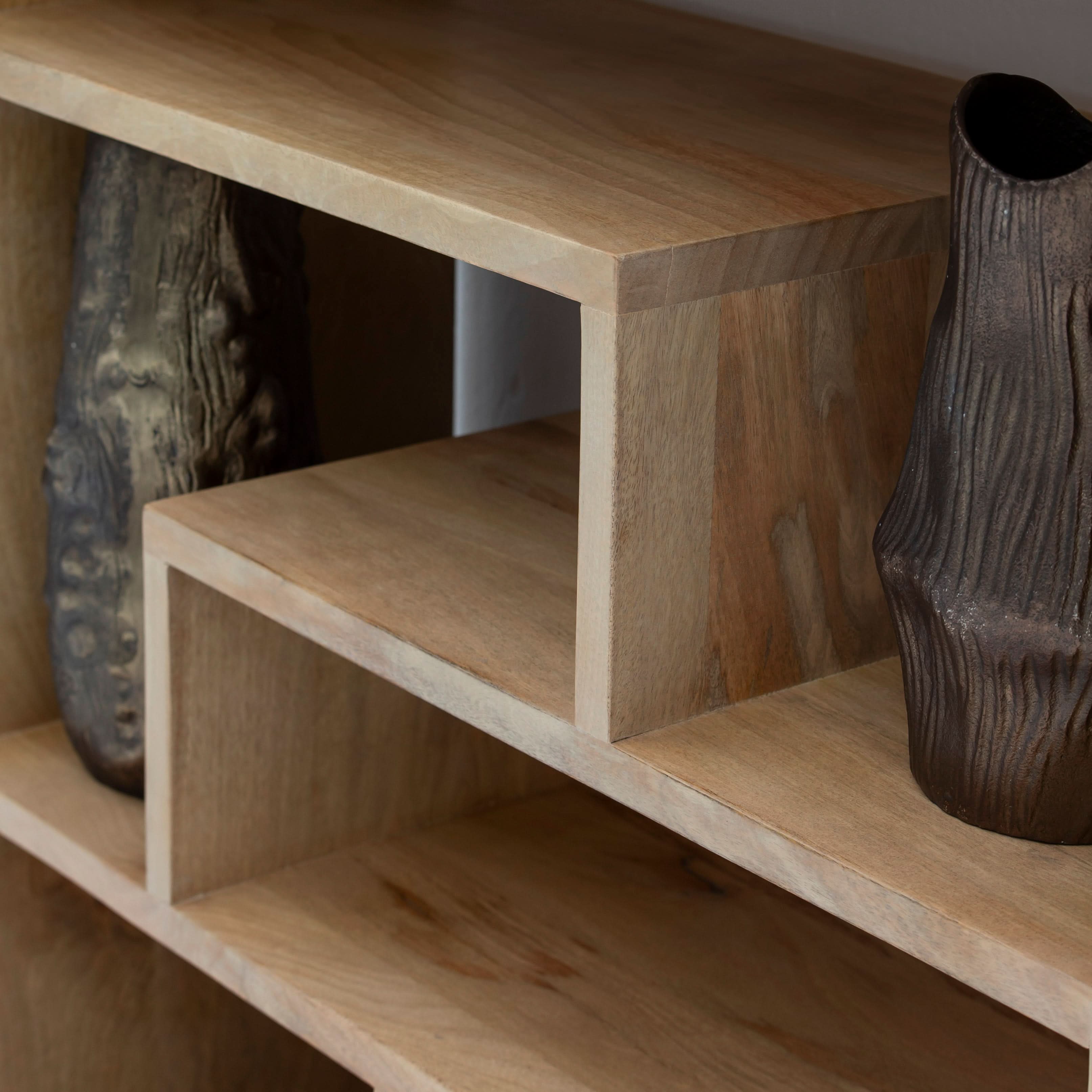 AUREVO WOODEN OPEN BOOKSHELF - Art and craft furniture