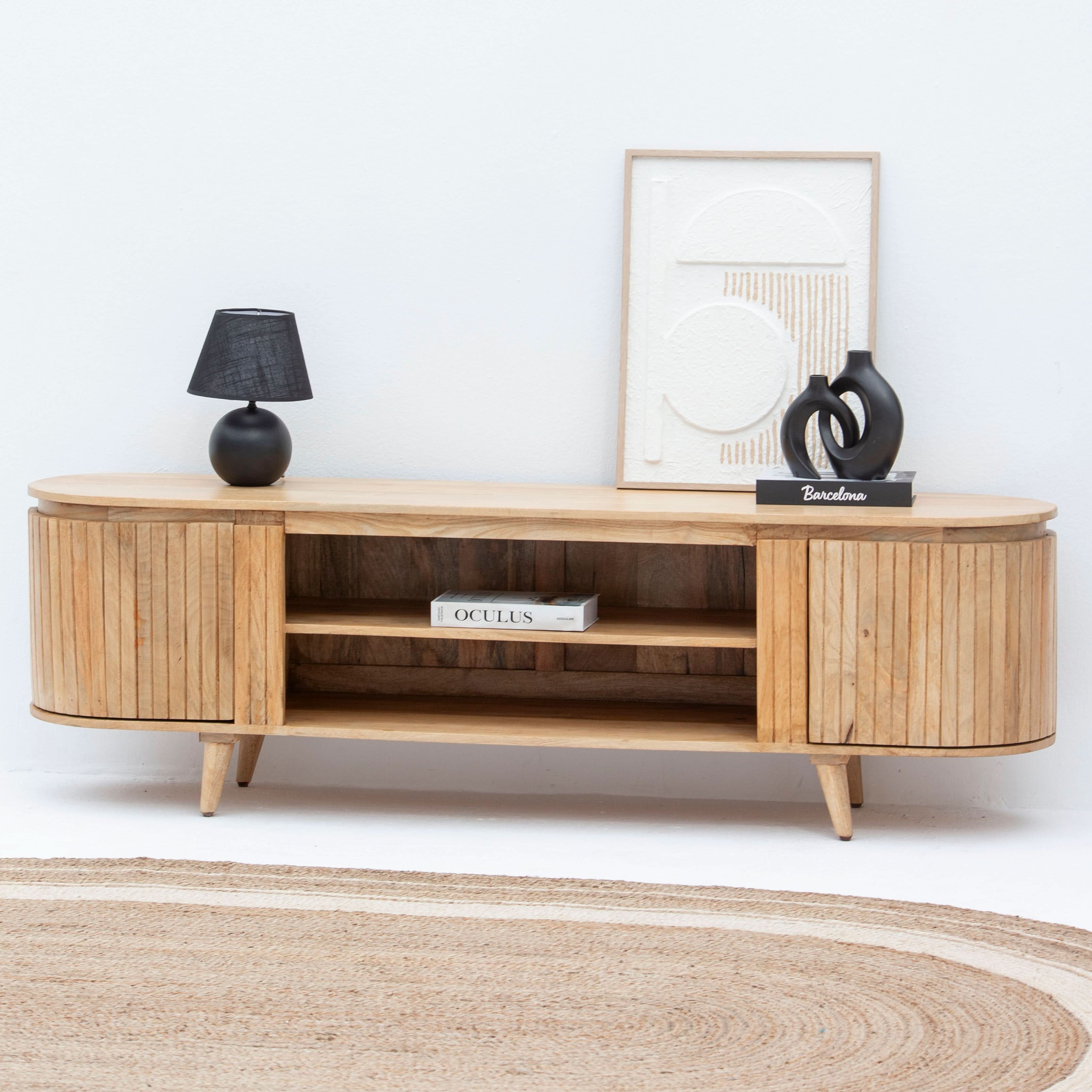 RIVIERA HALF ROUND TV STAND - Art and craft furniture
