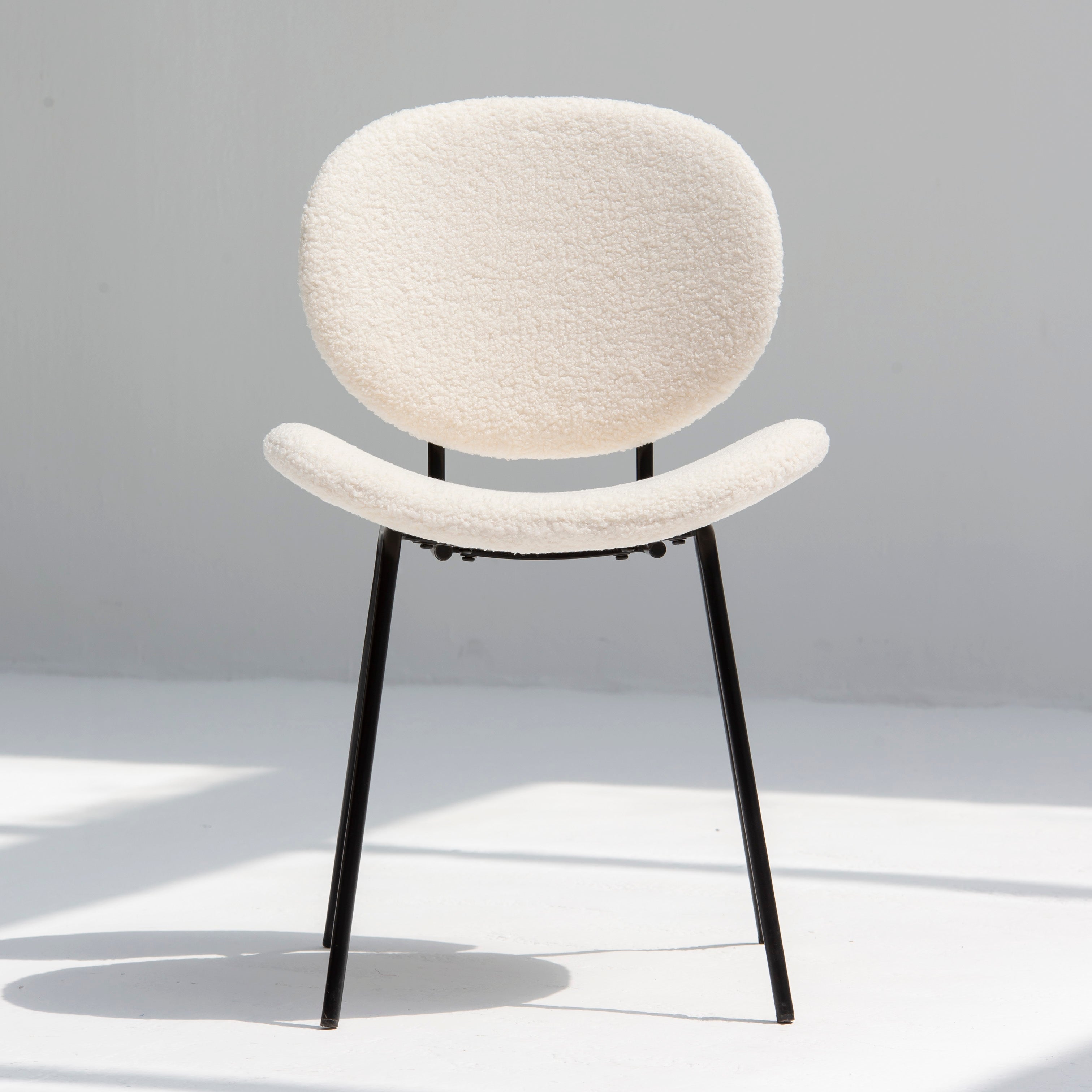 ARC WHITE FABRIC DINING CHAIR - Art and craft furniture