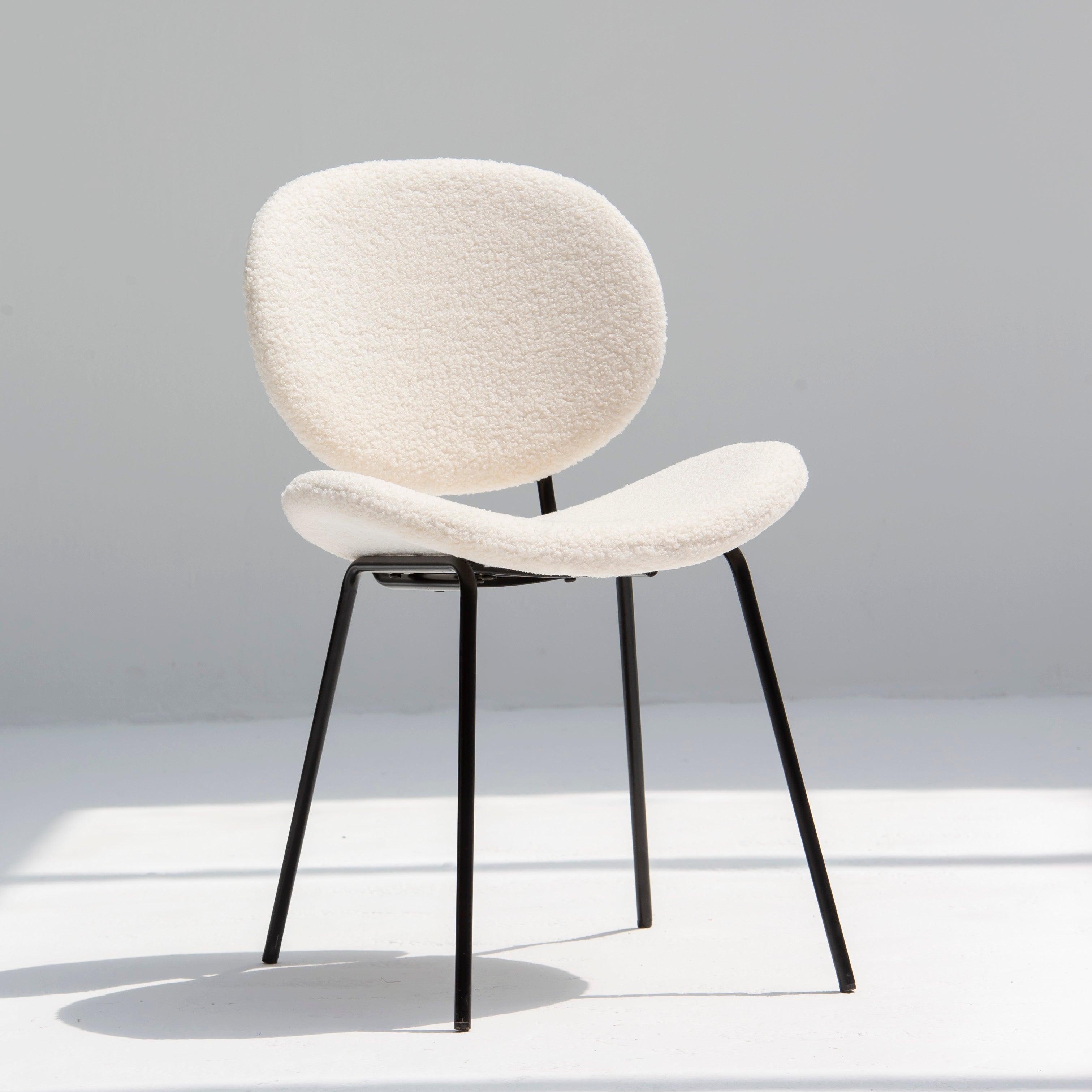 ARC WHITE FABRIC DINING CHAIR - Art and craft furniture