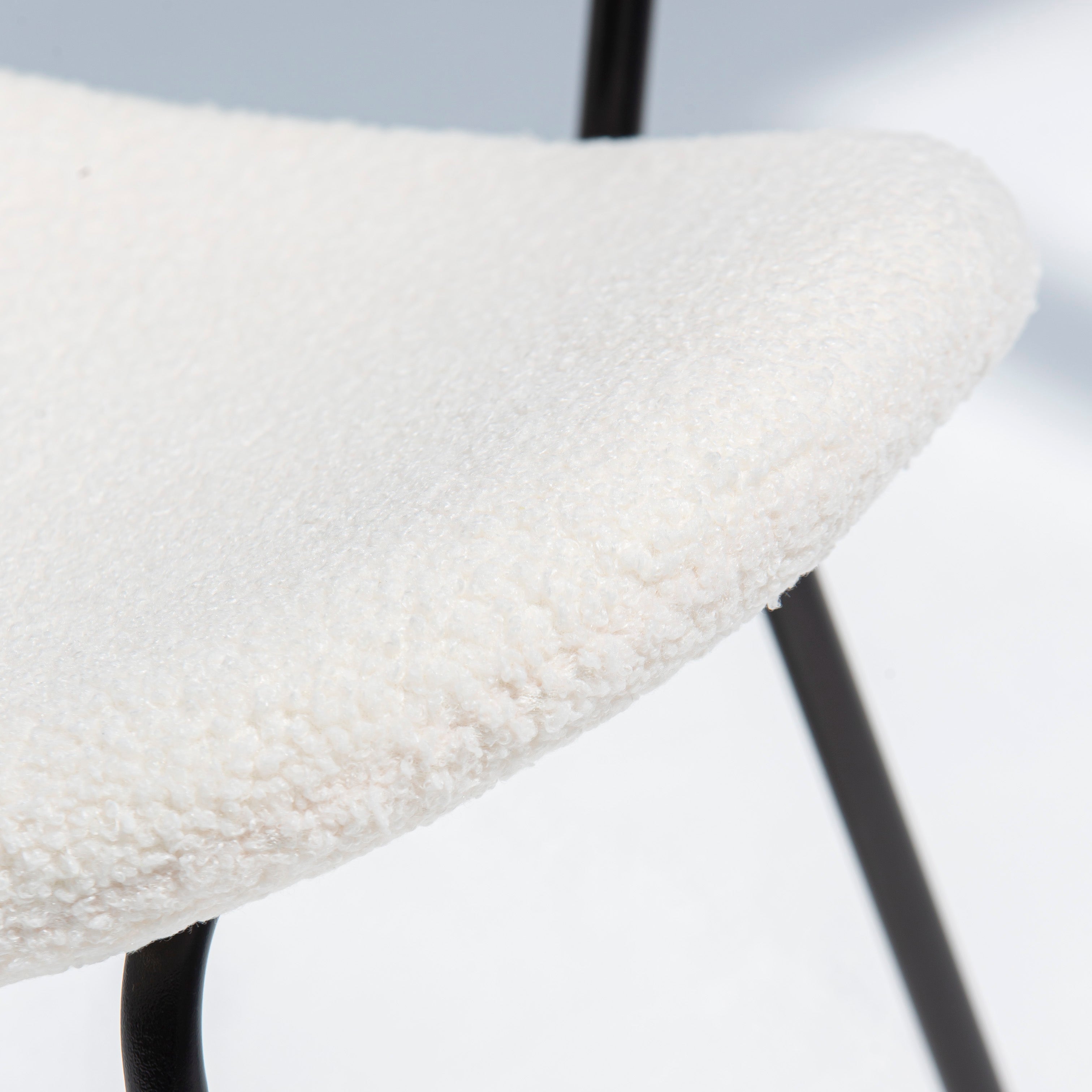 ARC WHITE FABRIC DINING CHAIR - Art and craft furniture