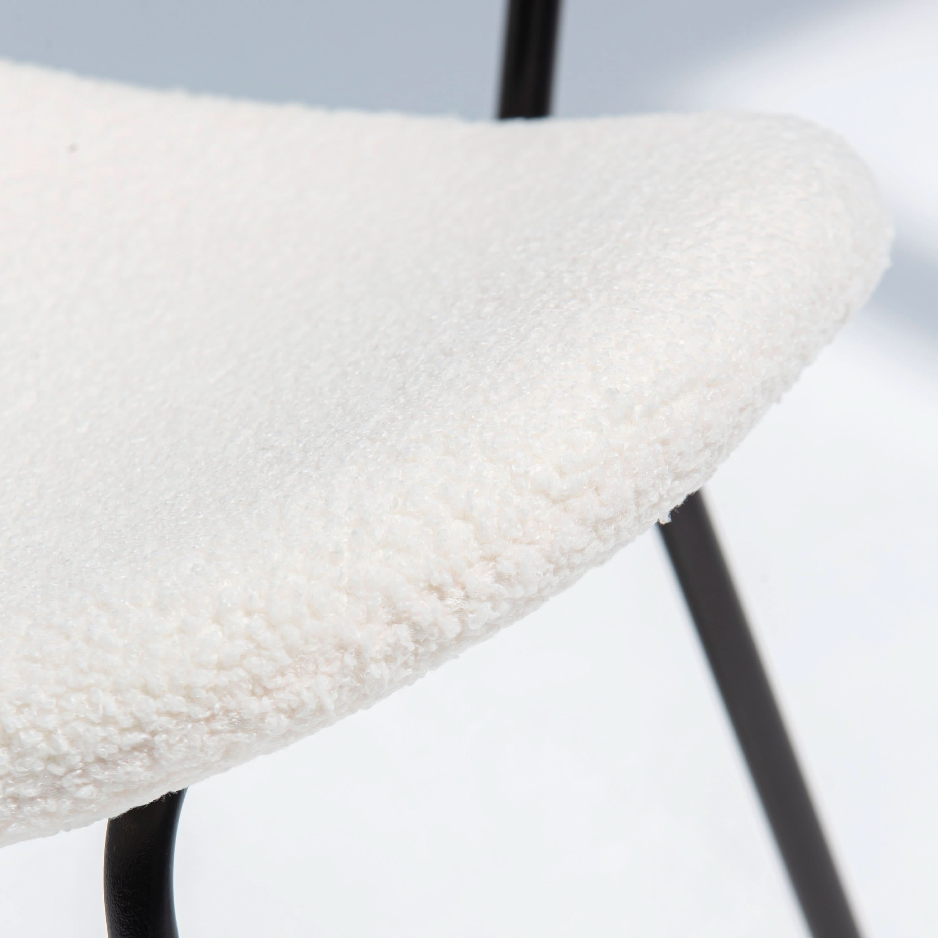 ARC WHITE FABRIC DINING CHAIR - Art and craft furniture