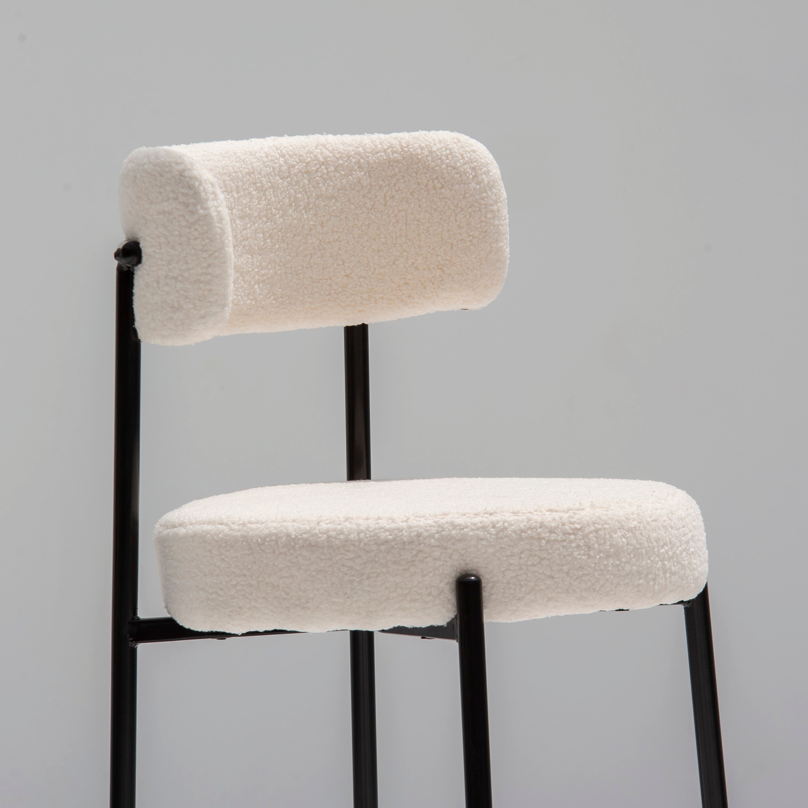 NUAGE WHITE FABRIC BAR CHAIR - Art and craft furniture