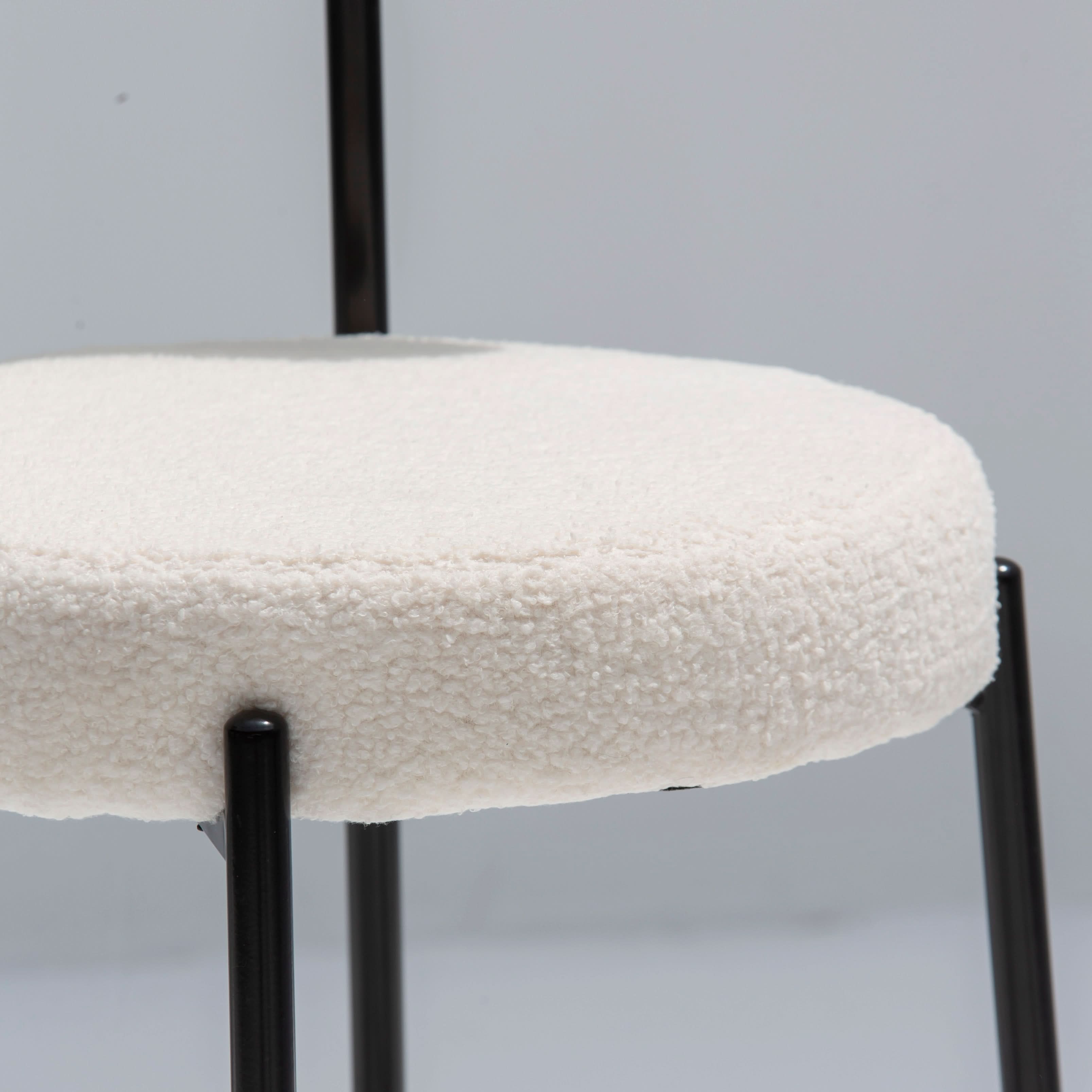 NUAGE WHITE FABRIC BAR CHAIR - Art and craft furniture