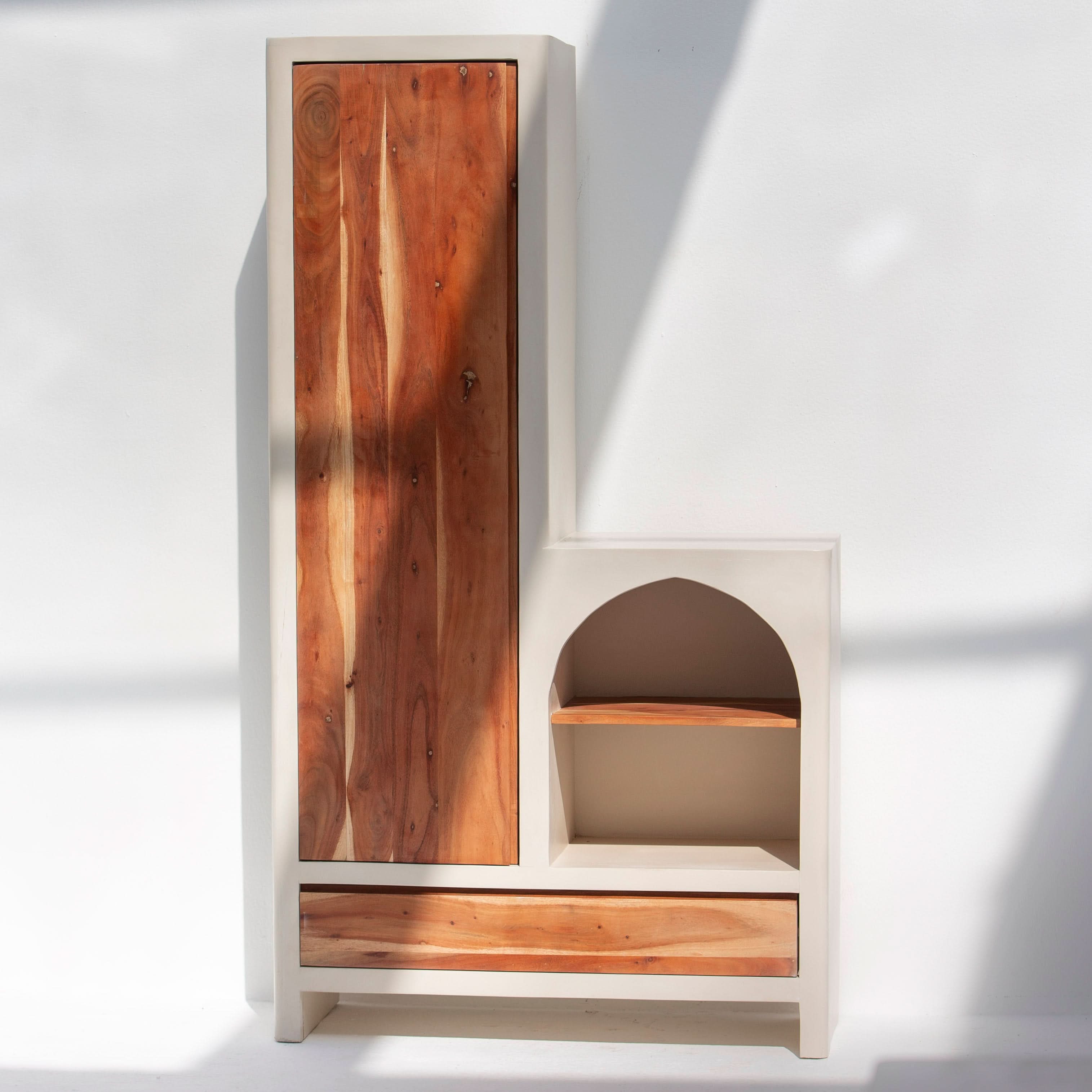 NATURA CURVE WOODEN CABINET - Art and craft furniture