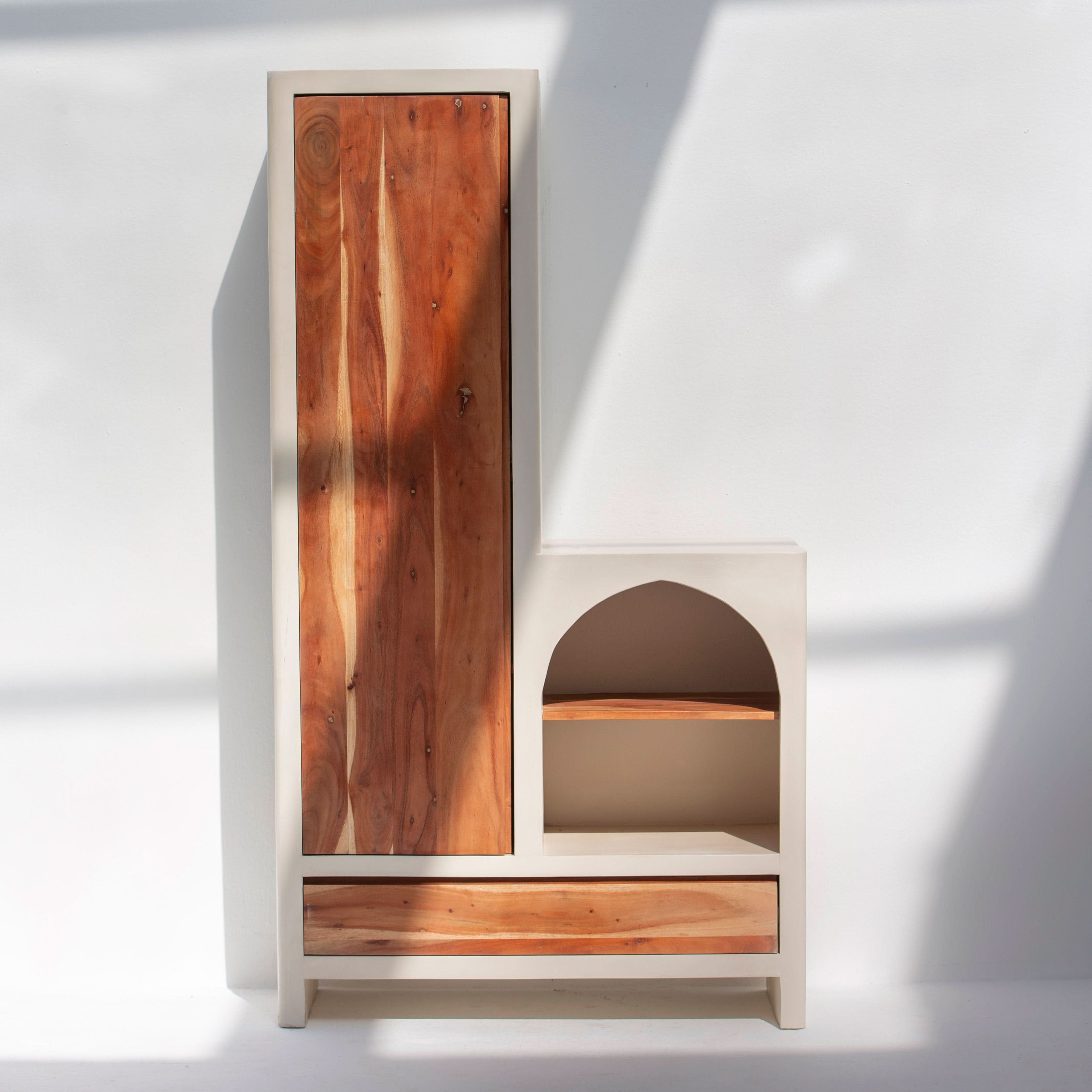 NATURA CURVE WOODEN CABINET - Art and craft furniture