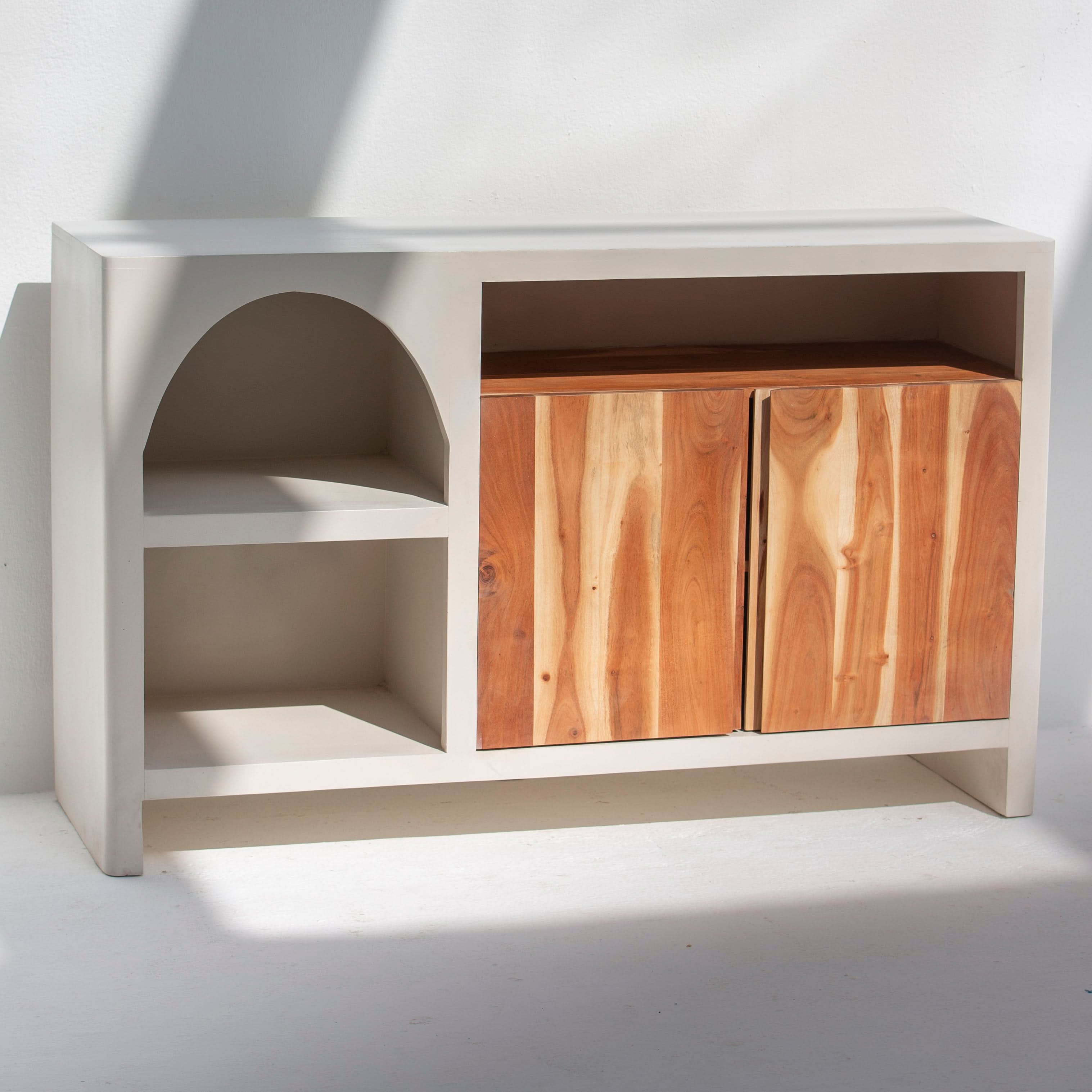 NATURA CURVE WOODEN TWO DOOR SIDEBOARD - Art and craft furniture