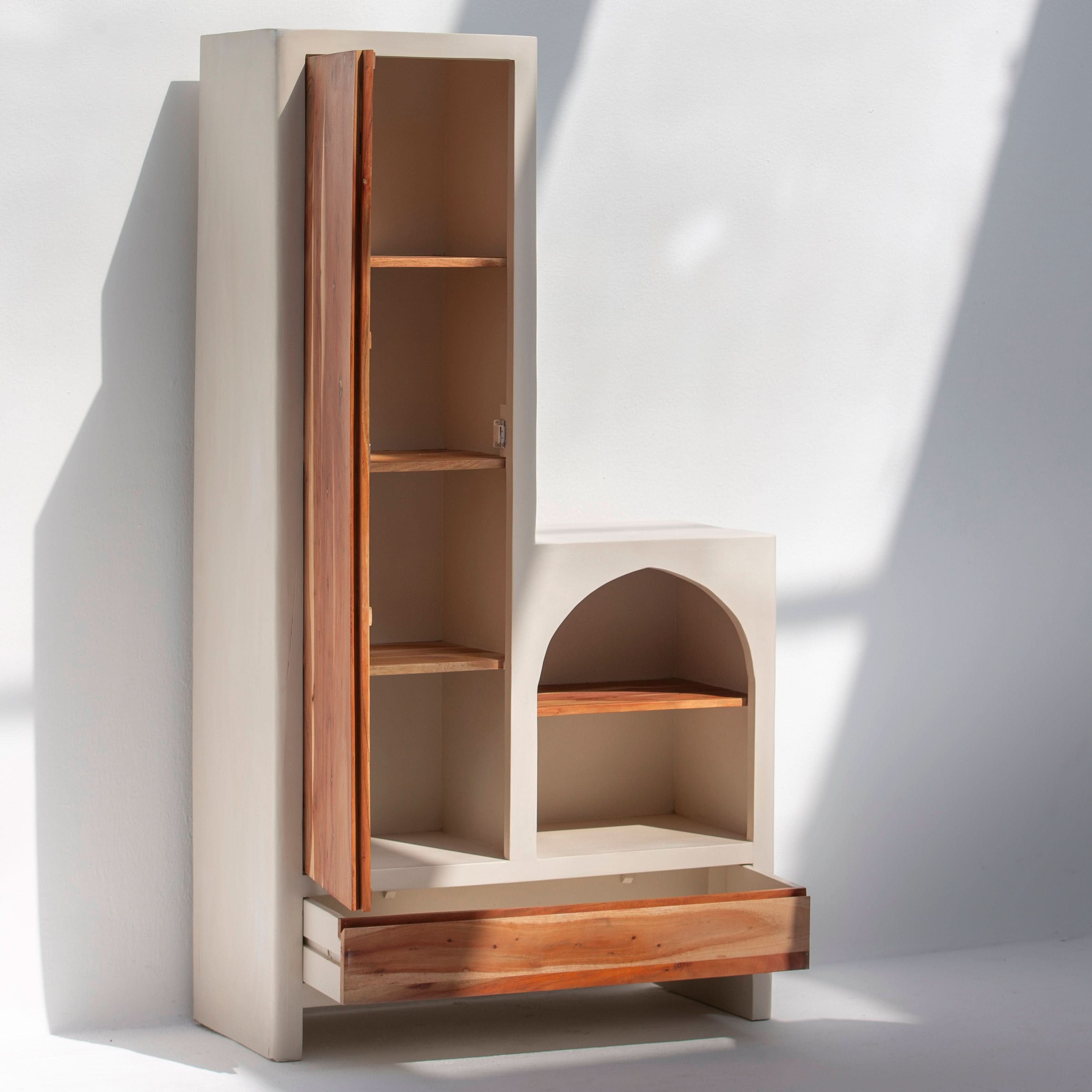 NATURA CURVE WOODEN CABINET - Art and craft furniture