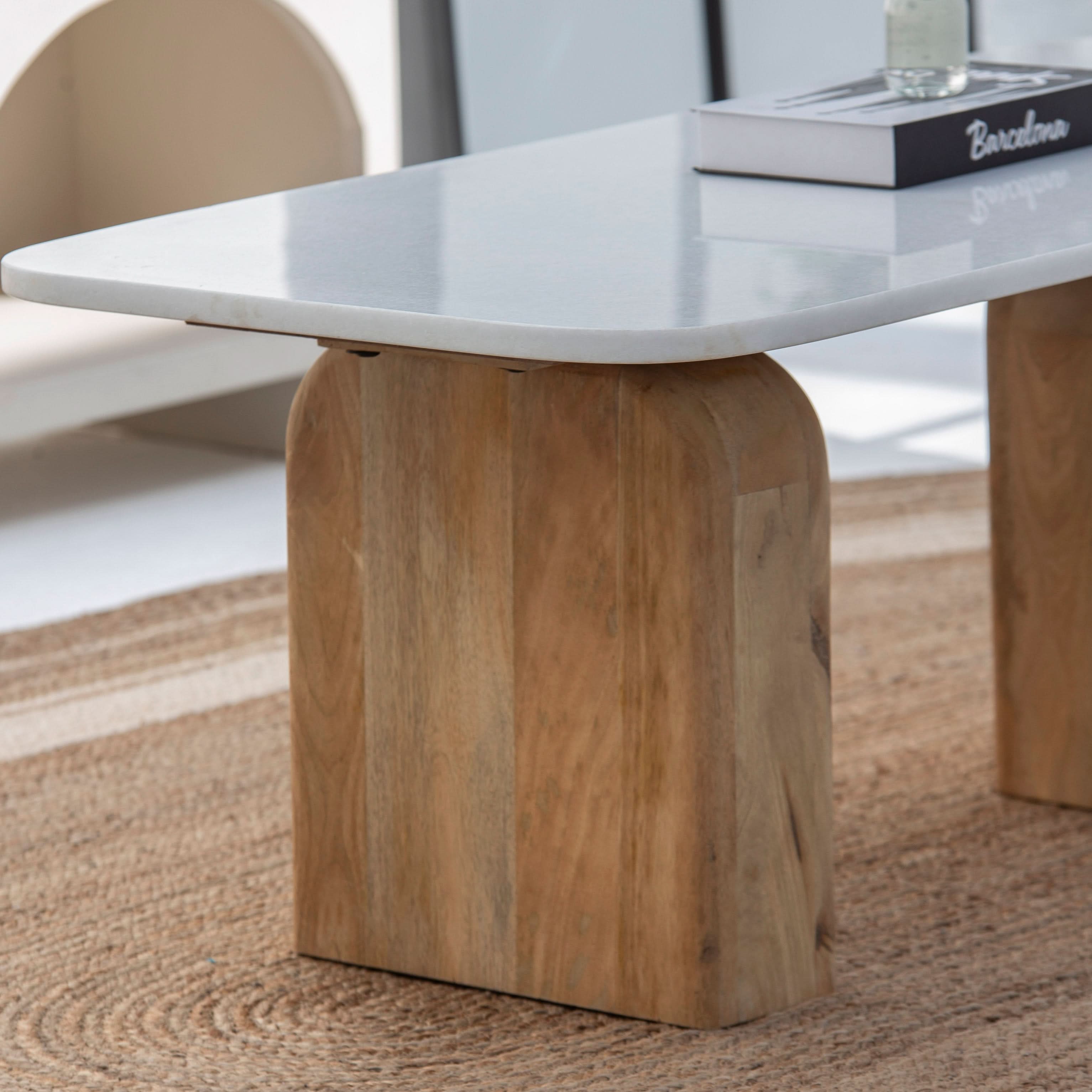 TERRALUXE MARBLE TOP COFFEE TABLE - Art and craft furniture