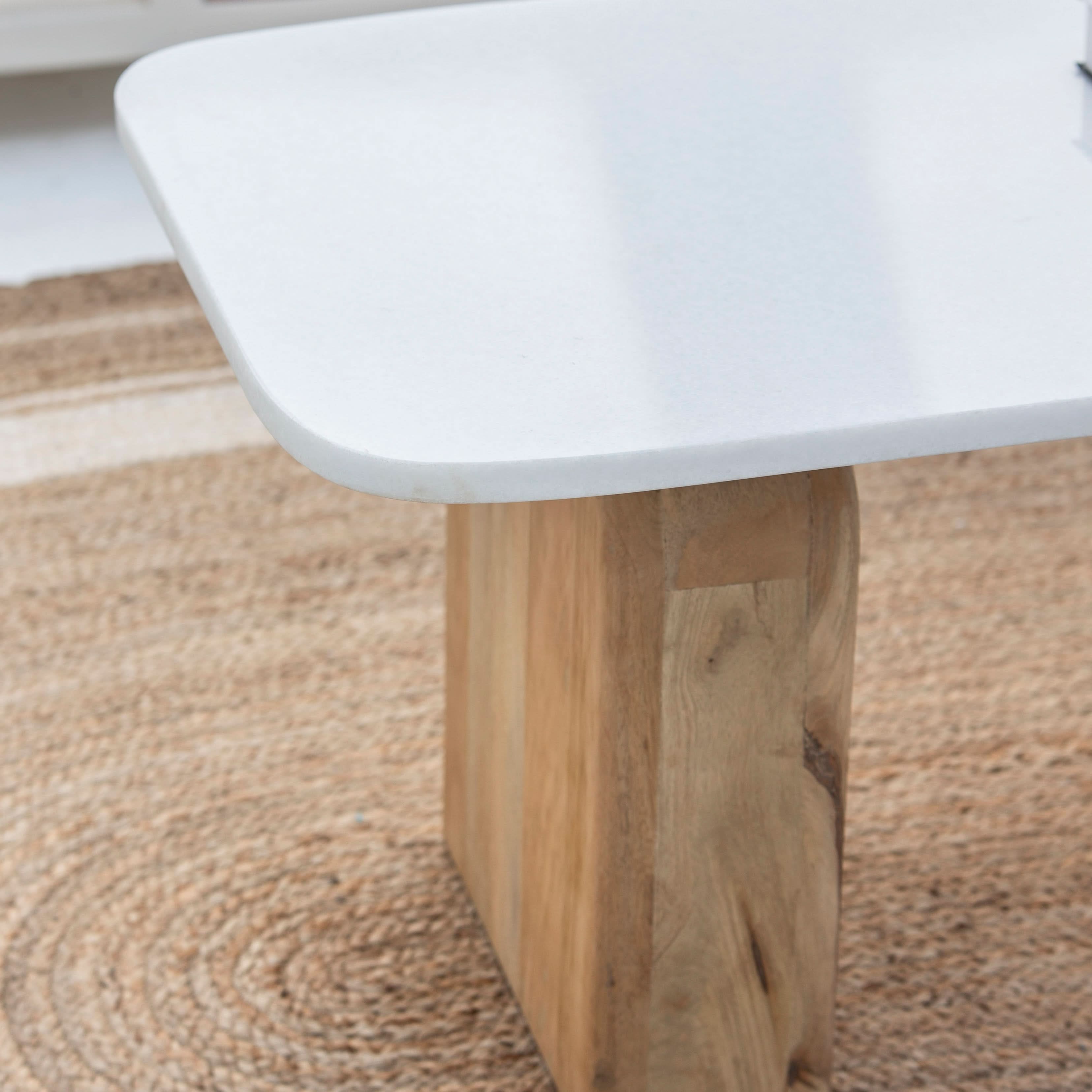 TERRALUXE MARBLE TOP COFFEE TABLE - Art and craft furniture