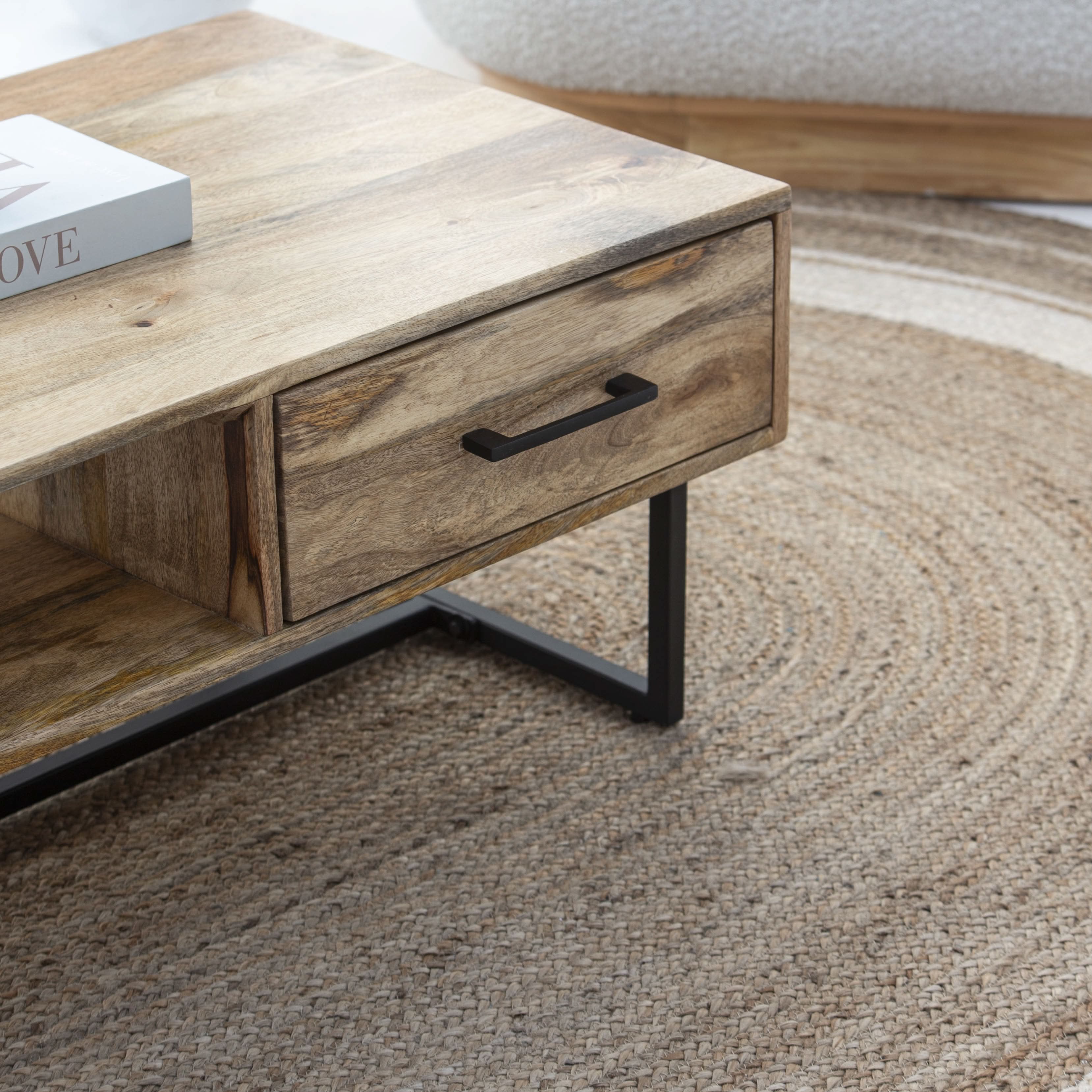 IRONIX ONE DRAWER COFFEE TABLE - Art and craft furniture