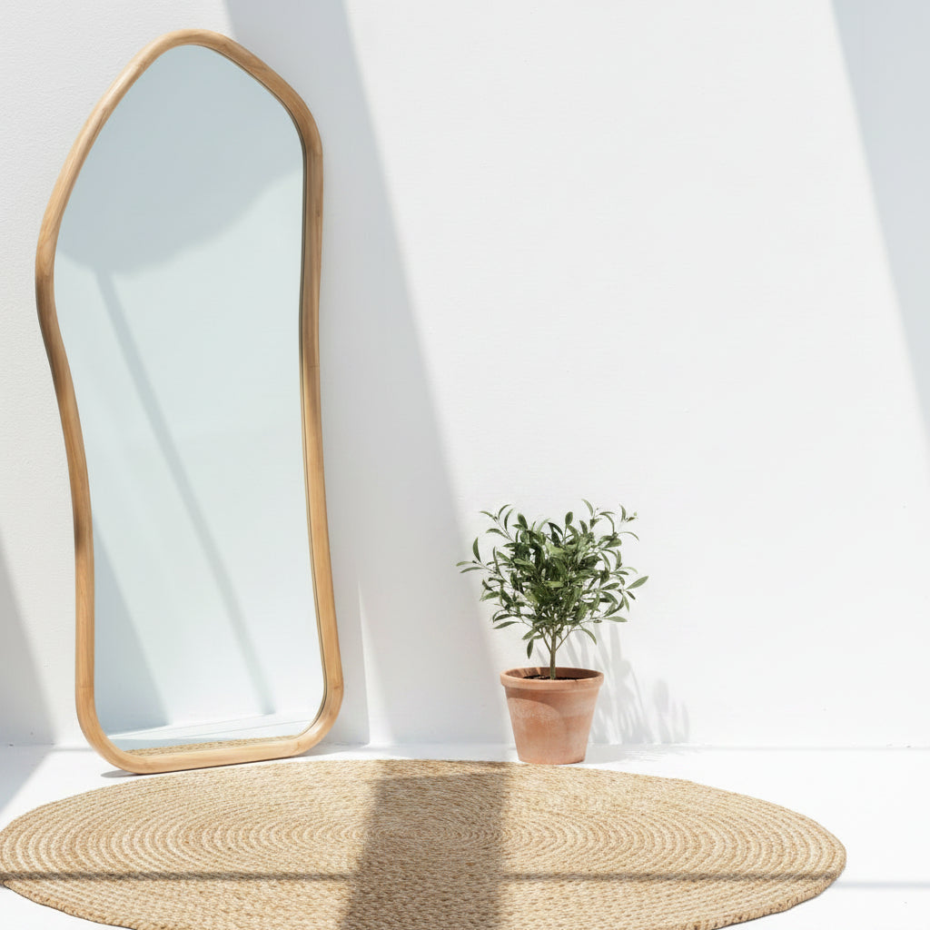 Celeste Wooden Curve Mirror Frame - Art and craft furniture
