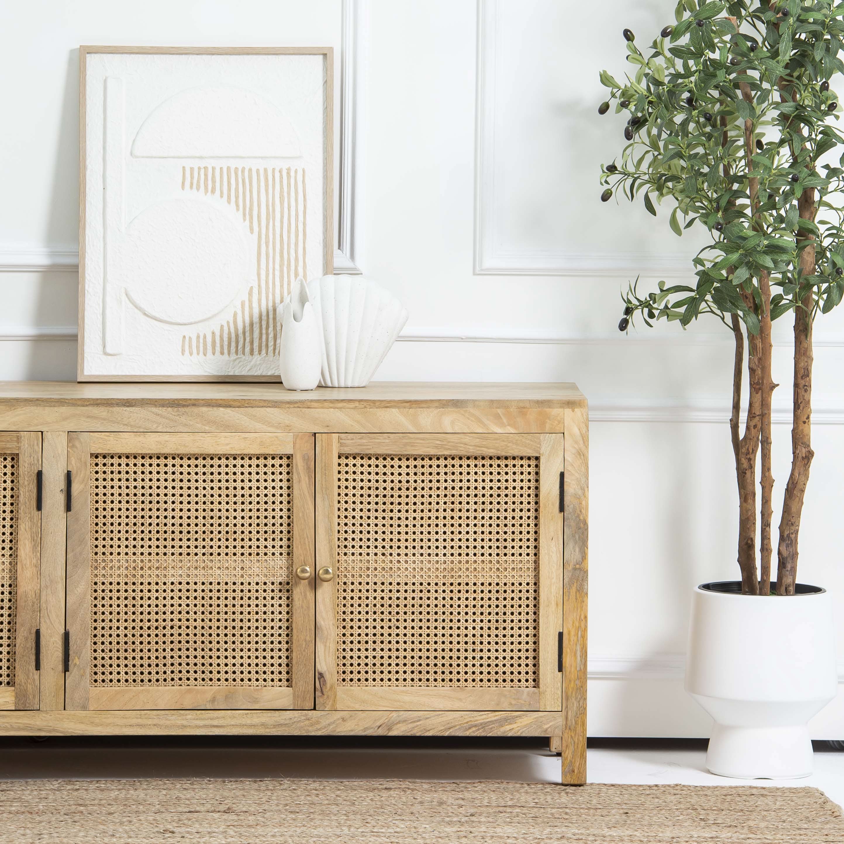 MILANO-CANE FOUR DOOR TV STAND - Art and craft furniture
