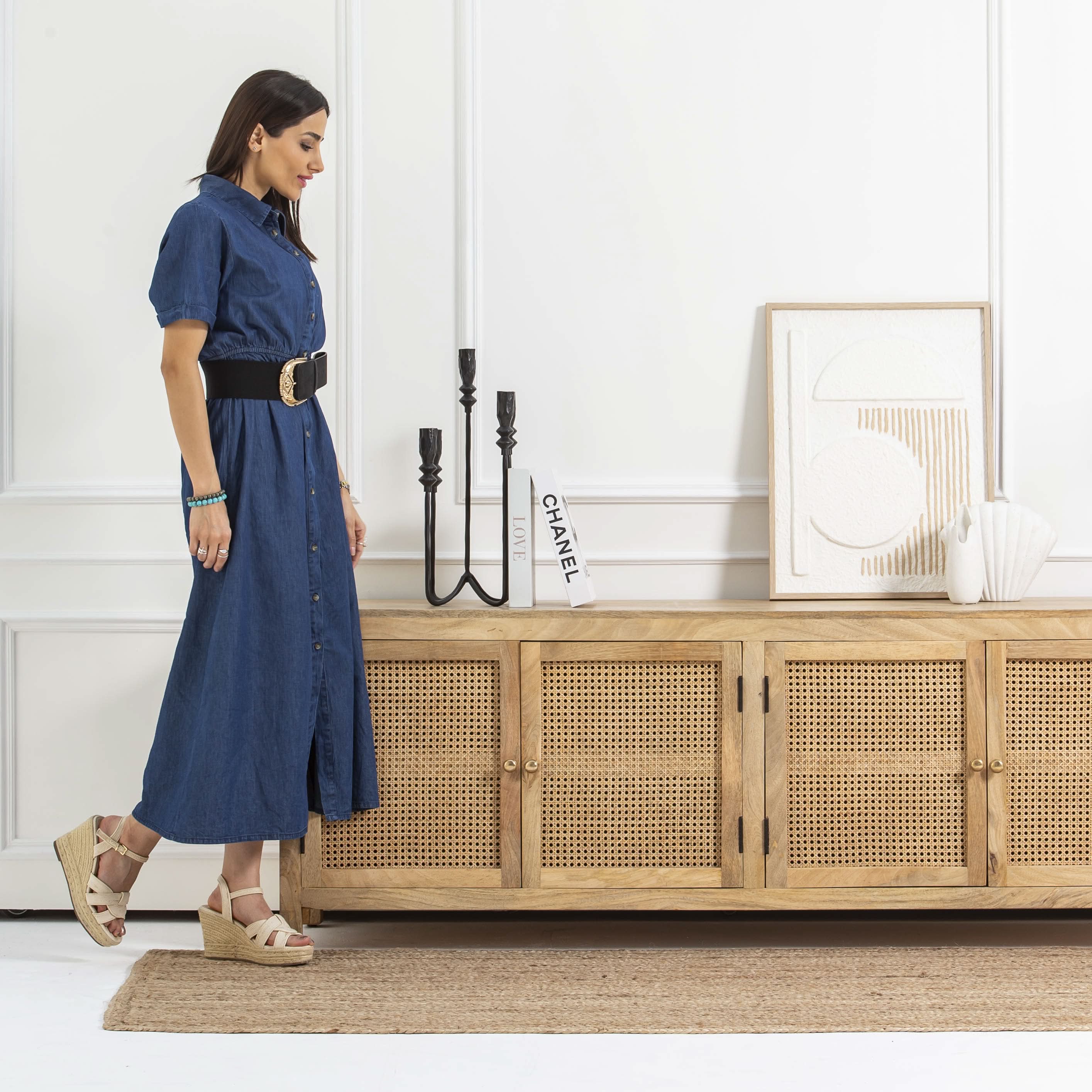 MILANO-CANE FOUR DOOR TV STAND - Art and craft furniture