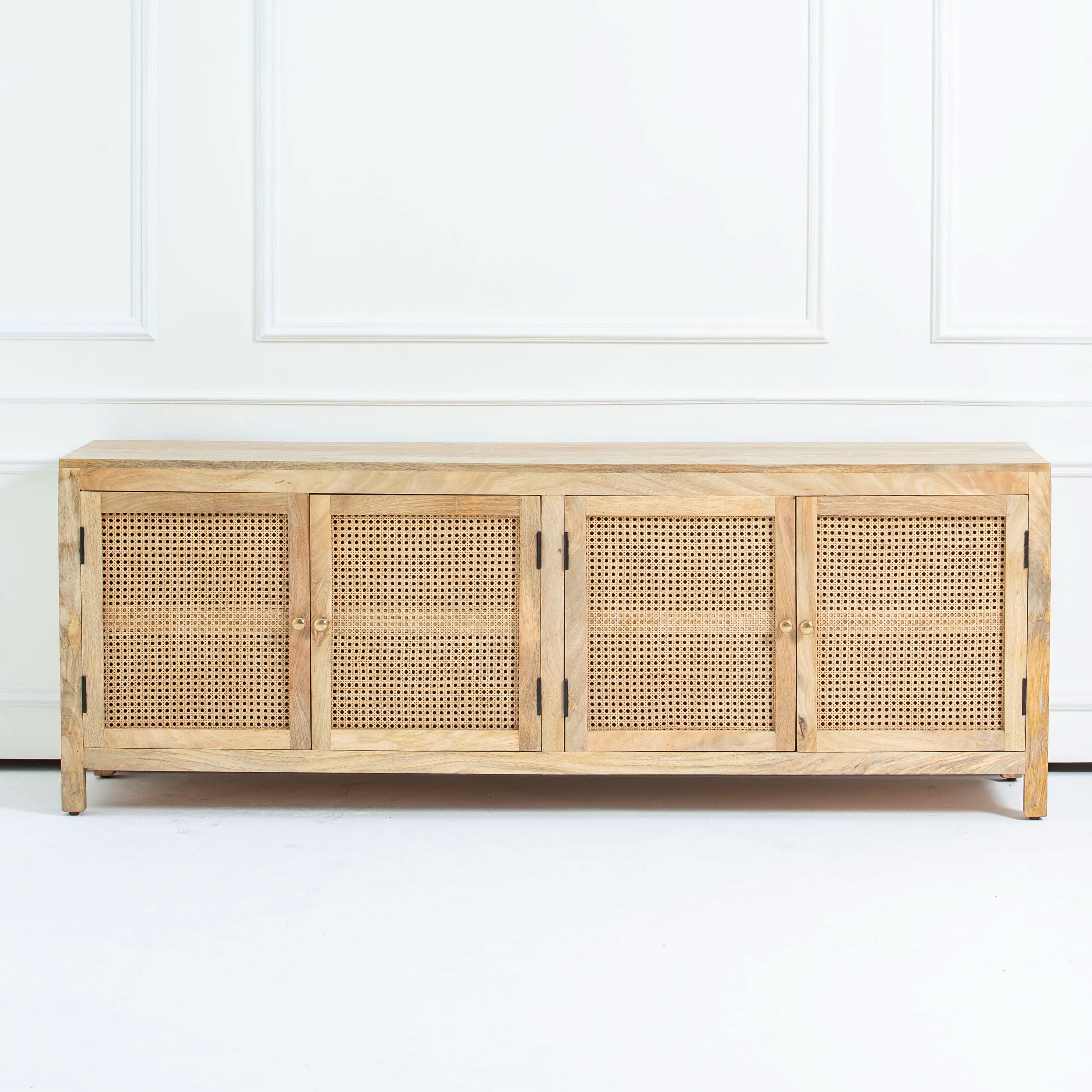 MILANO-CANE FOUR DOOR TV STAND - Art and craft furniture