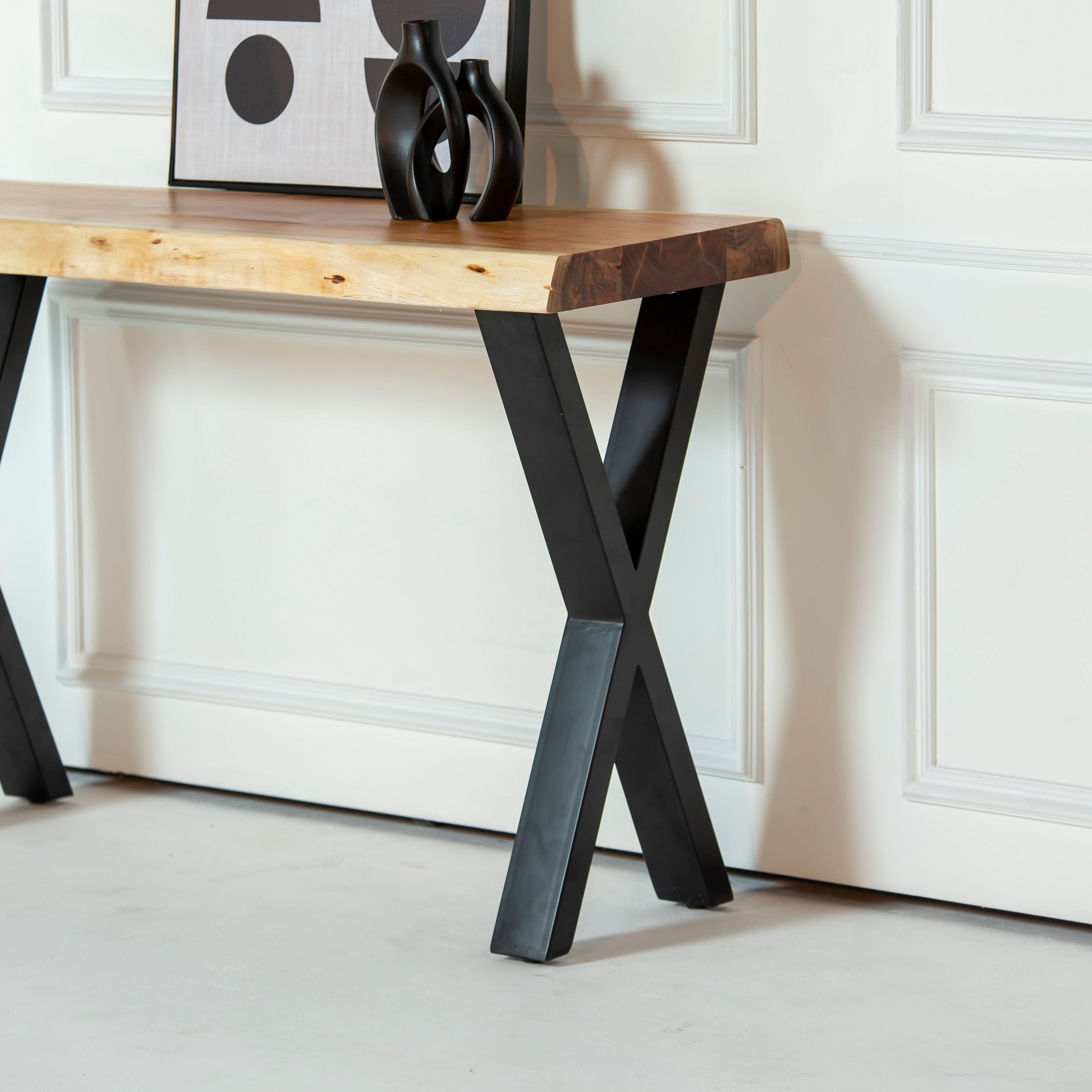 LIVE EDGE ACACIA WOOD CONSOLE TABLE - Art and craft furniture