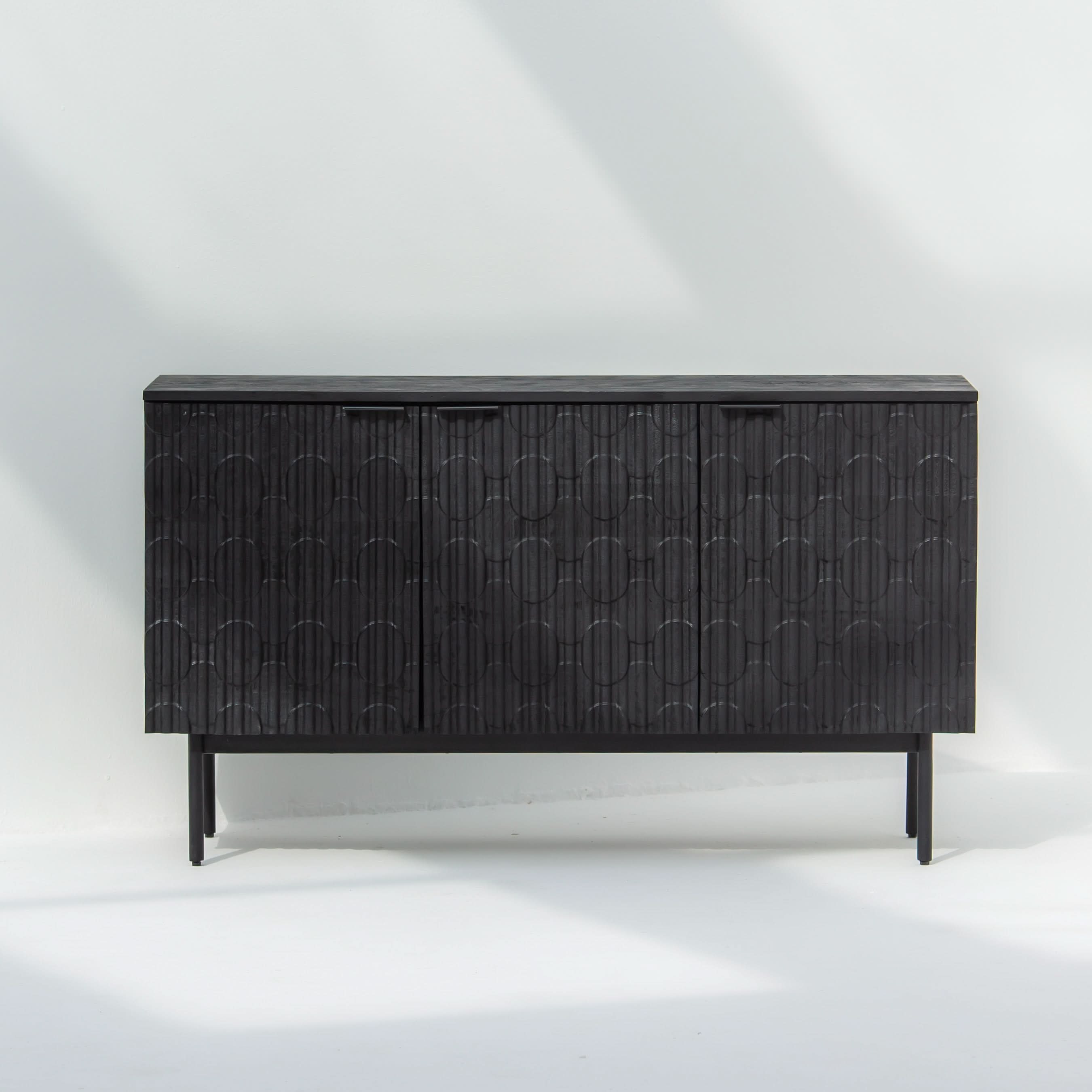 BLACK GALAXY THREE DOOR SIDEBOARD - Art and craft furniture