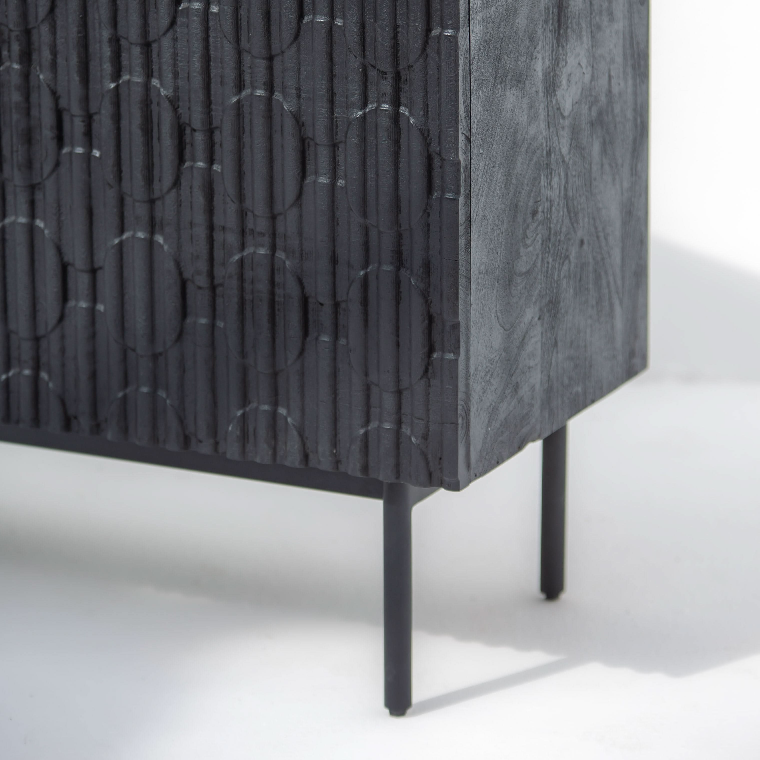BLACK GALAXY THREE DOOR SIDEBOARD - Art and craft furniture